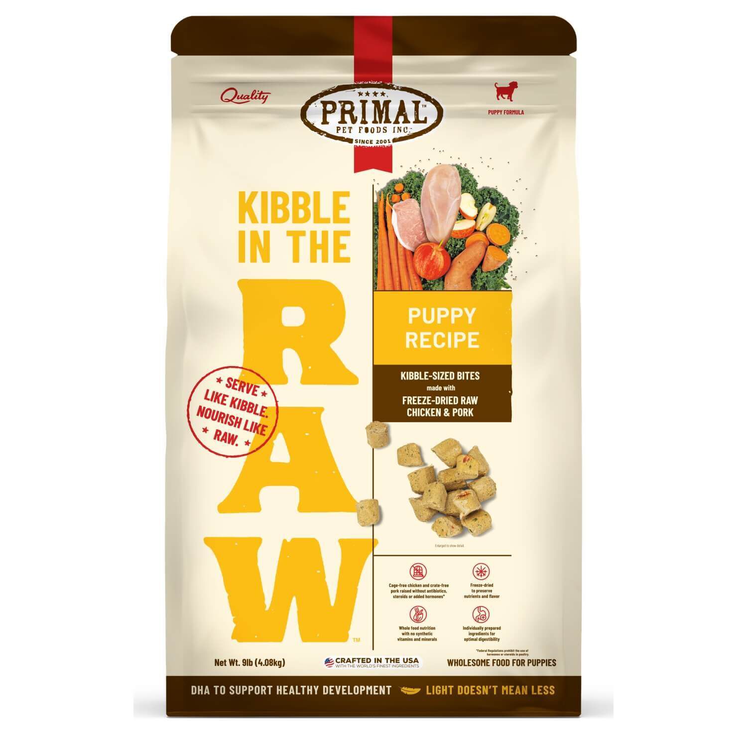 Primal Kibble In The Raw Puppy Recipe Freeze Dried Dog Food