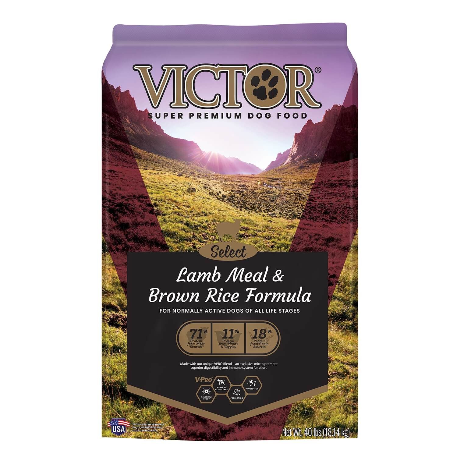 Victor Select Lamb Meal And Brown Rice Formula Dry Dog Food