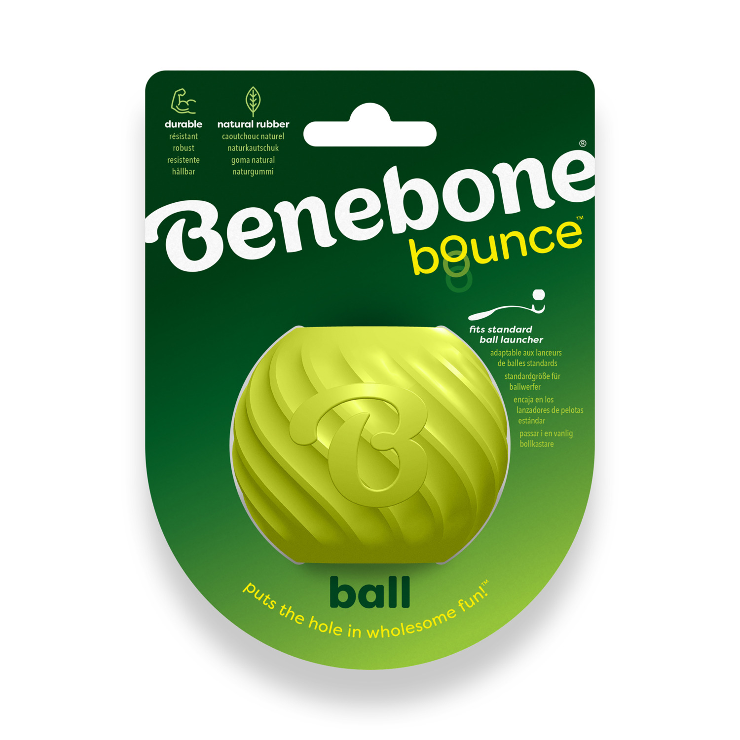 Benebone Rubber Ball Dog Toy, 2.6"