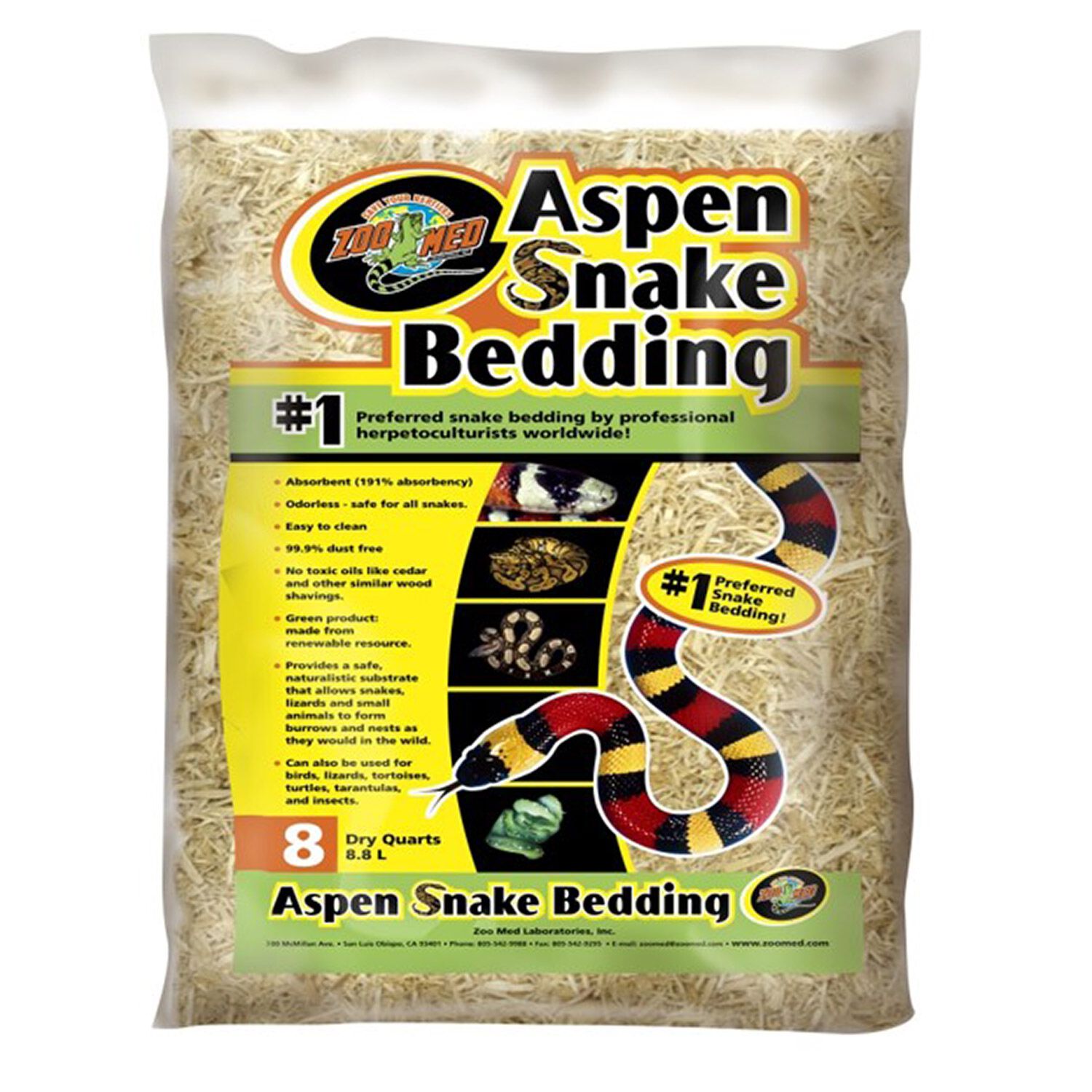 Zoo Med Aspen Snake Bedding Substrate For Reptiles