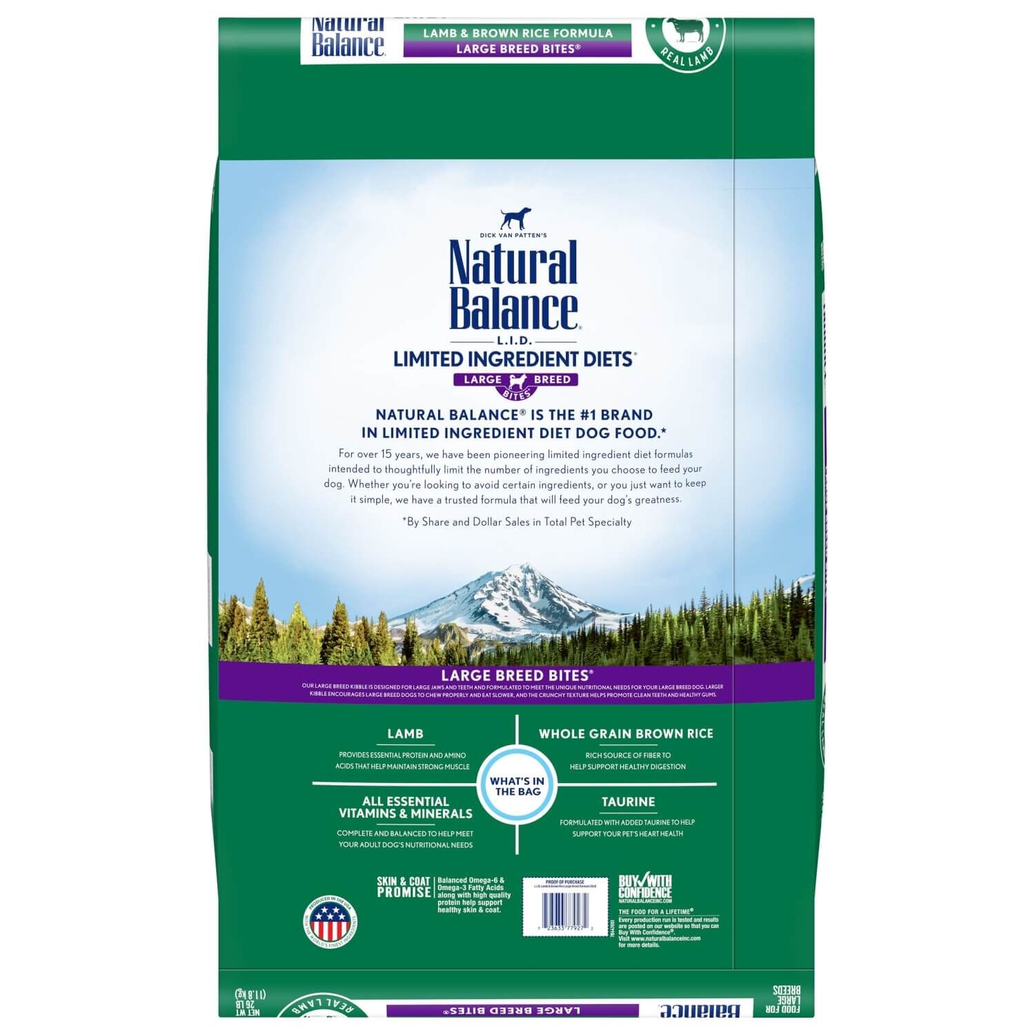 Natural Balance Limited Ingredient Lamb & Brown Rice Large Breed Recipe Dry Dog Food