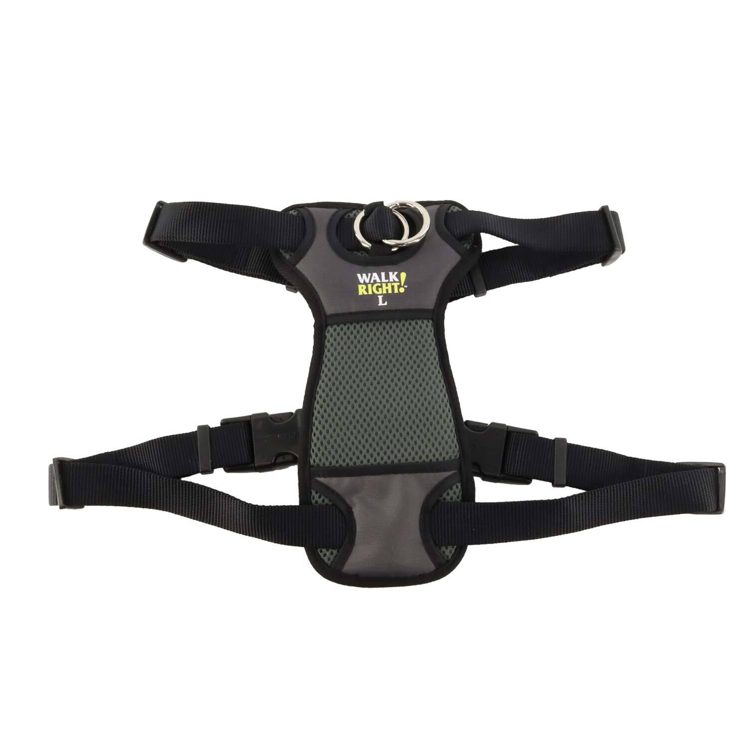 Coastal Pets Walk-Right! Front-Connect Padded Dog Harness, Black