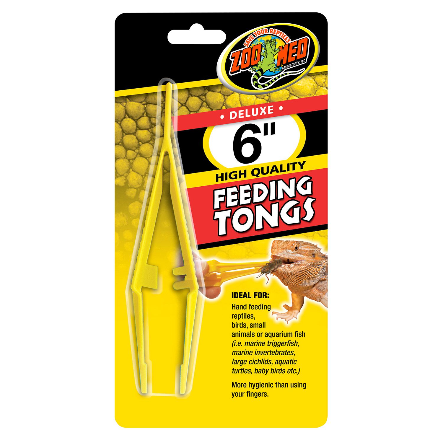 Zoo Med Deluxe 6" High Quality Feeding Tongs For Reptiles