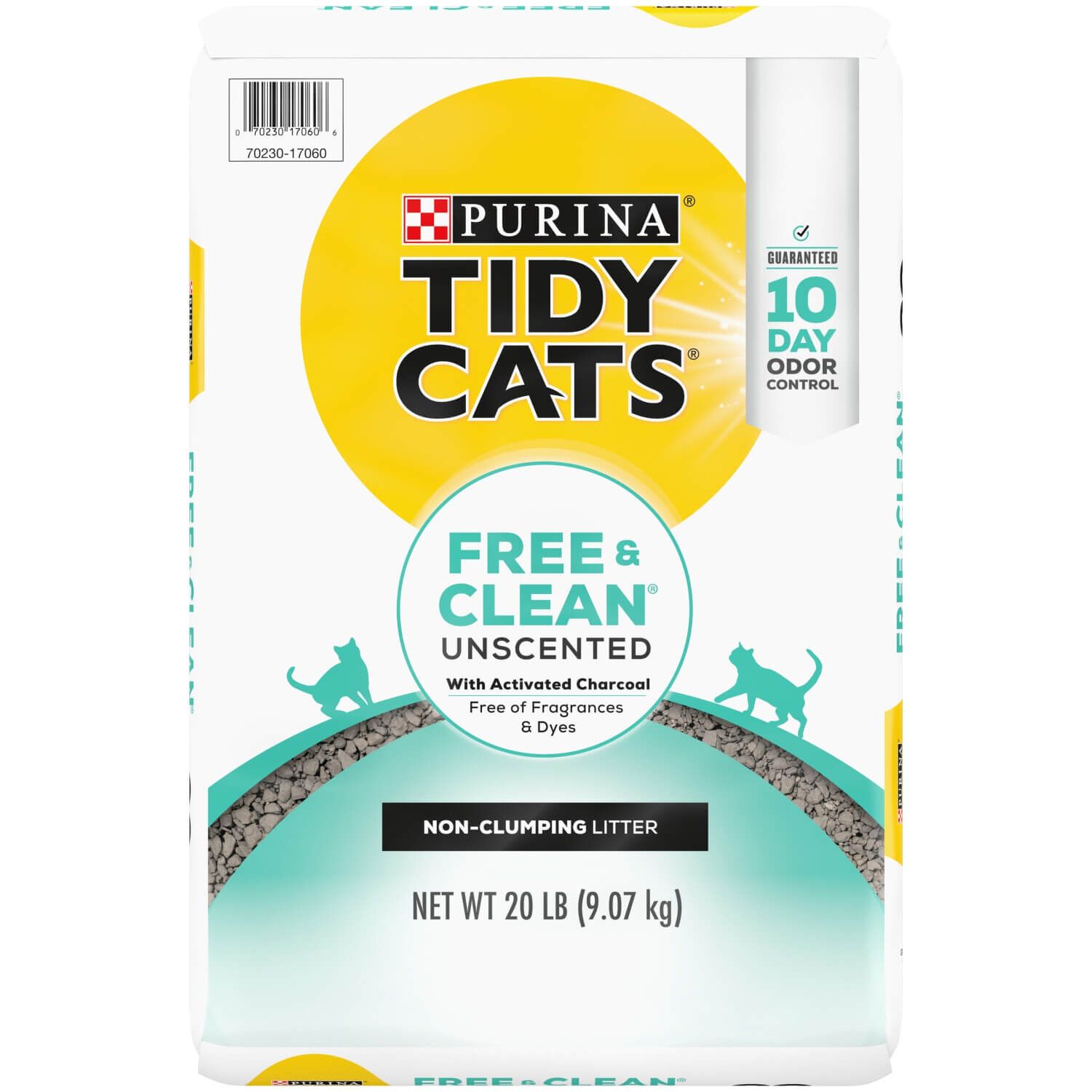 Tidy Cats Free And Clear Unscented Non-Clumping Cat Litter With Activated Charcoal