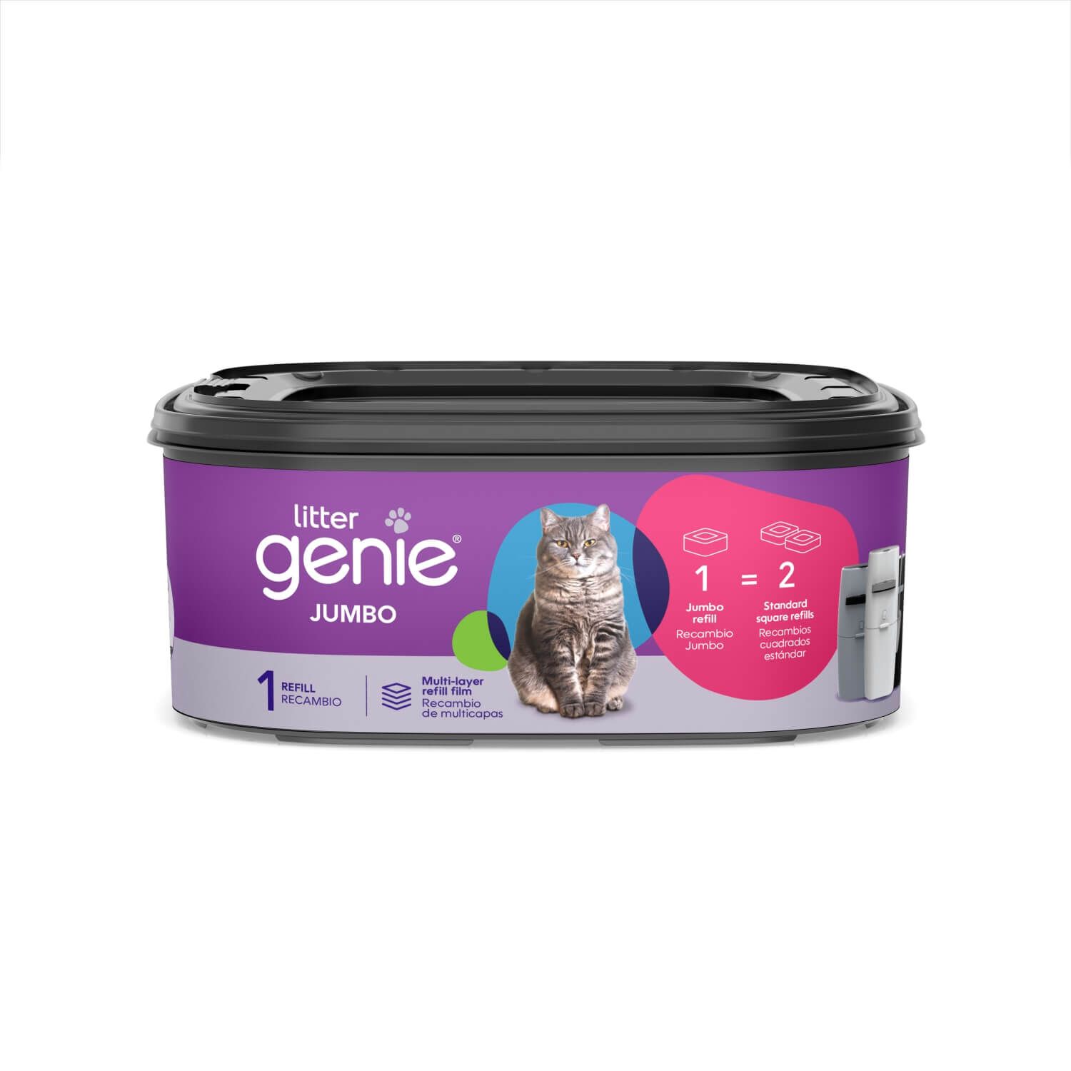 Litter Genie Jumbo Refill Cartridge For Cat Litter Disposal System, 28 Ft, 1 Pack