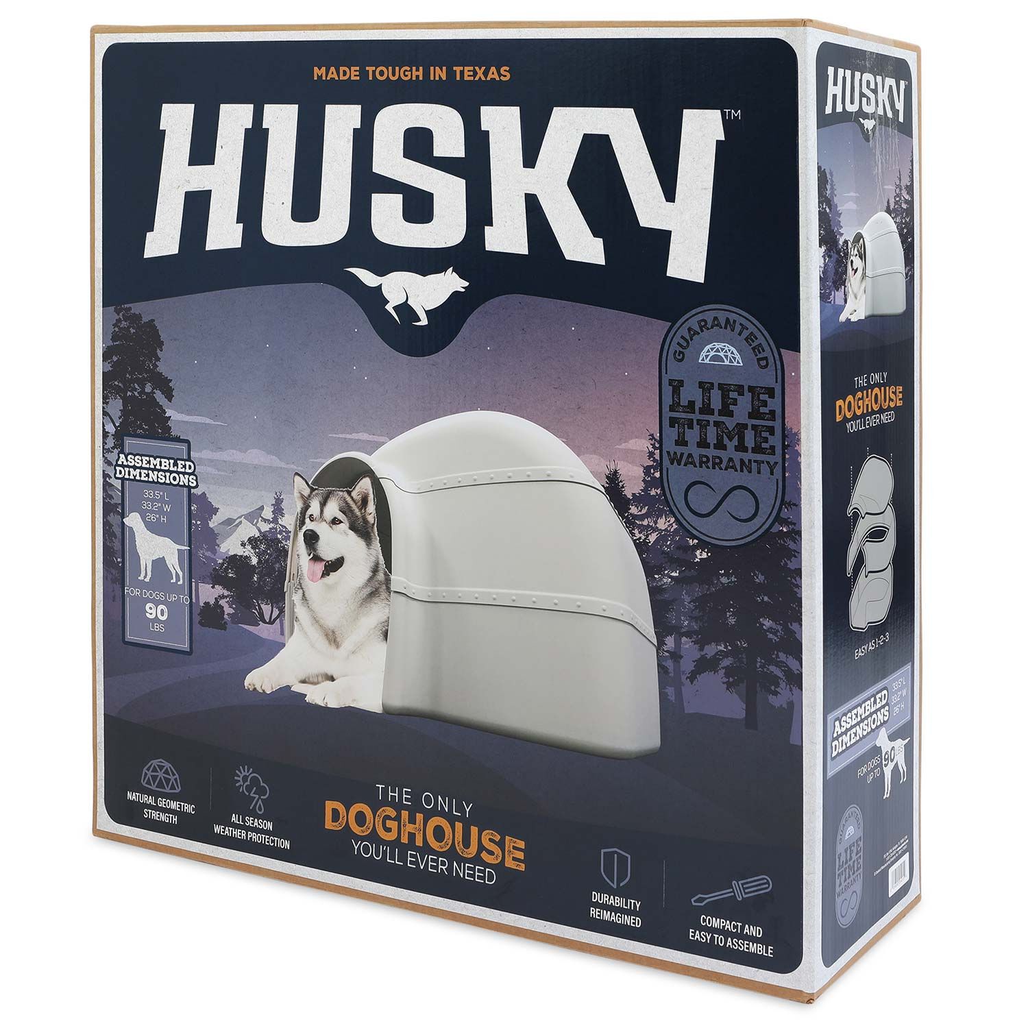 Petmate Husky Outdoor Dog House, Large 50-90-Lb Dogs