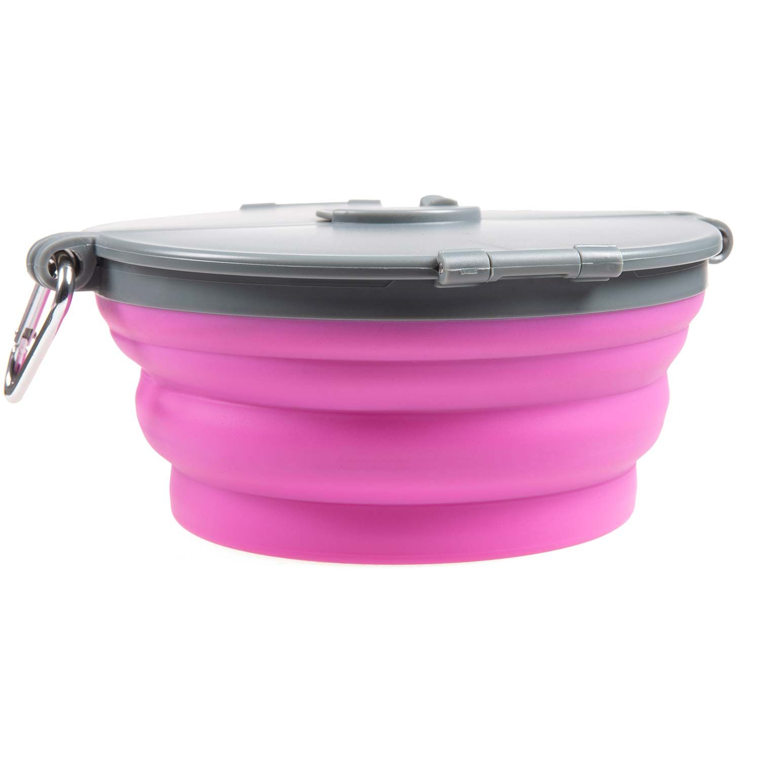 Loving Pets Bella Roma Travel Single Dog Bowl - Pink