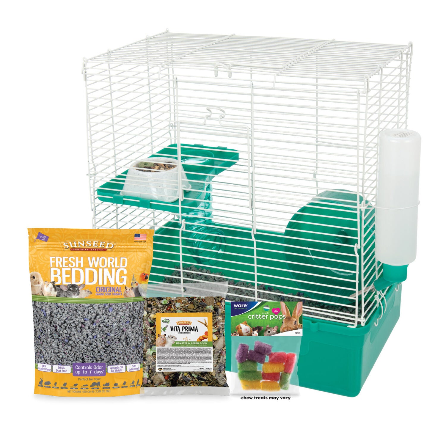 Ware Pet Products Pet Home Sweet Home Sunseed Hamster Cage Starter Kit, Small