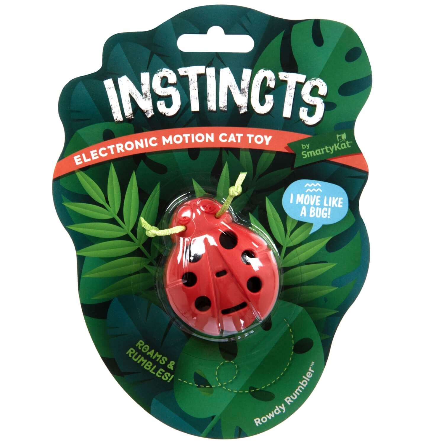 Instincts By Smartykat&reg; Rowdy Rumbler Ladybug Electronic Motion Cat Toy, Battery Powered