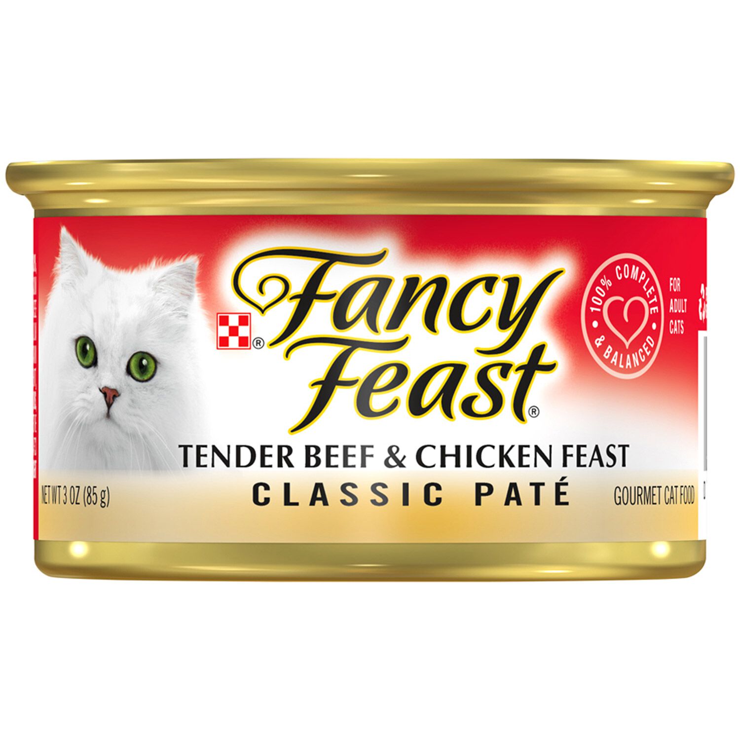 Fancy Feast Tender Beef & Chicken Feast Classic Pate Grain-Free Wet Cat Food