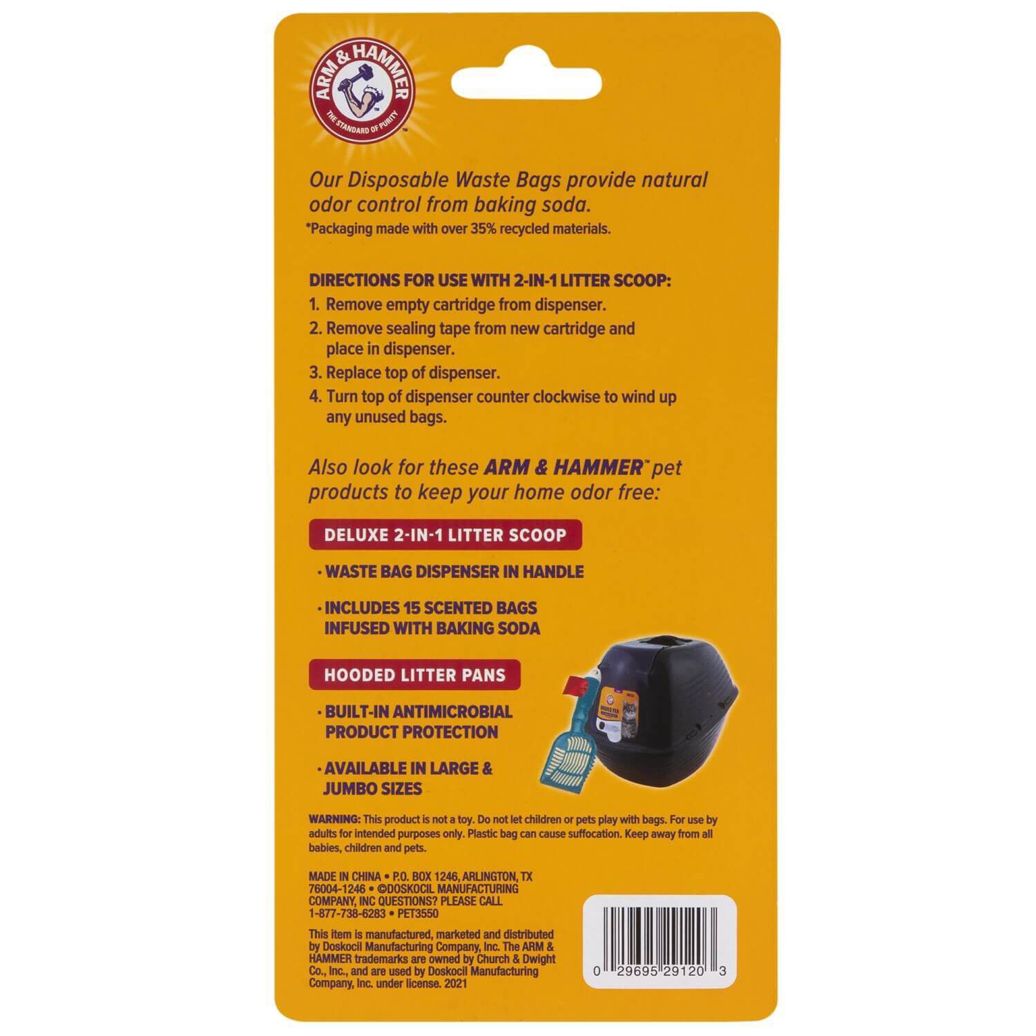 Arm & Hammer Deluxe 2-In-1 Litter Scoop Waste Bag Refills