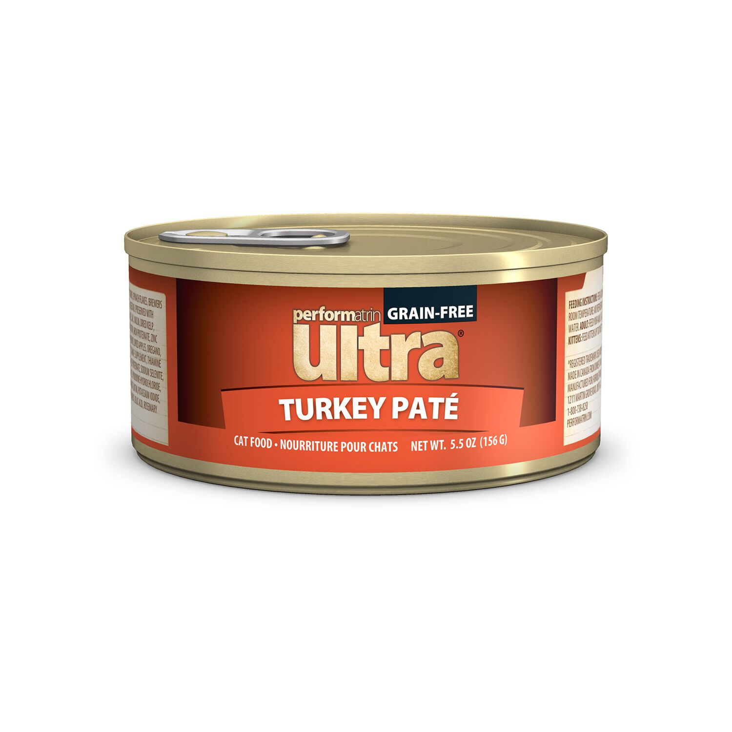 Performatrin Ultra Grain-Free Turkey Pate Wet Cat Food