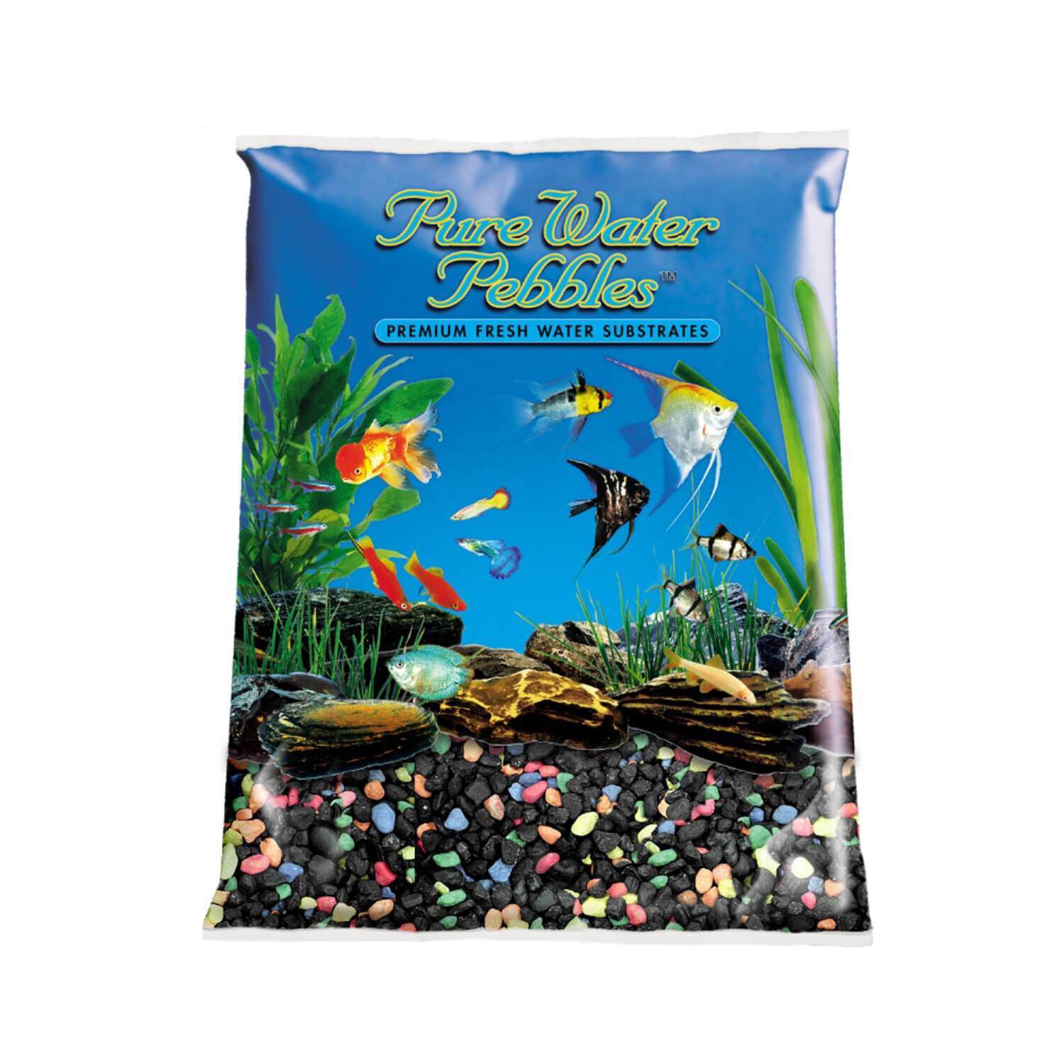 Pure Water Pebbles Aquarium Gravel, Black Beauty