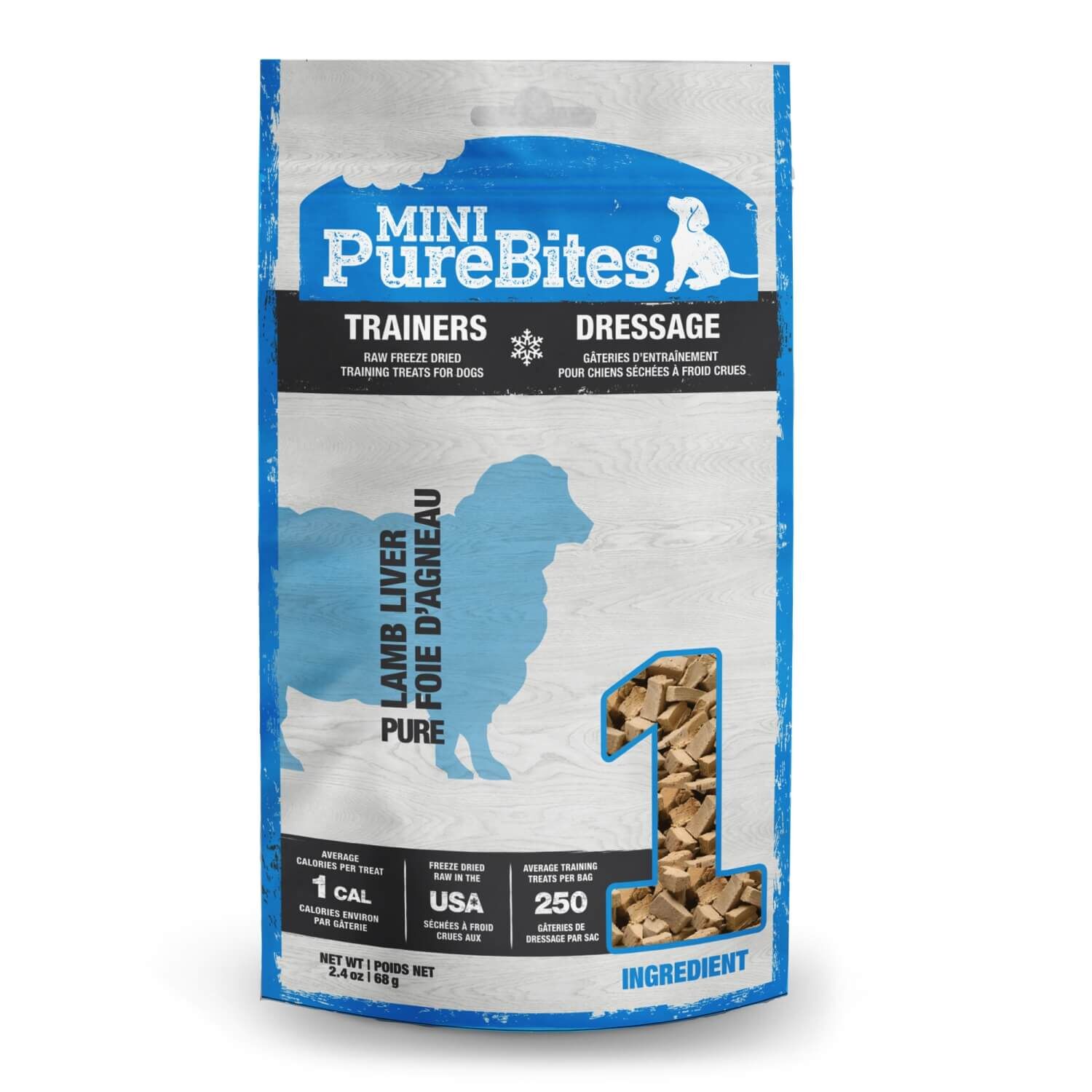 Mini-Purebites Raw Freeze-Dried Lamb Liver Dog Training Treats, 2.4Oz