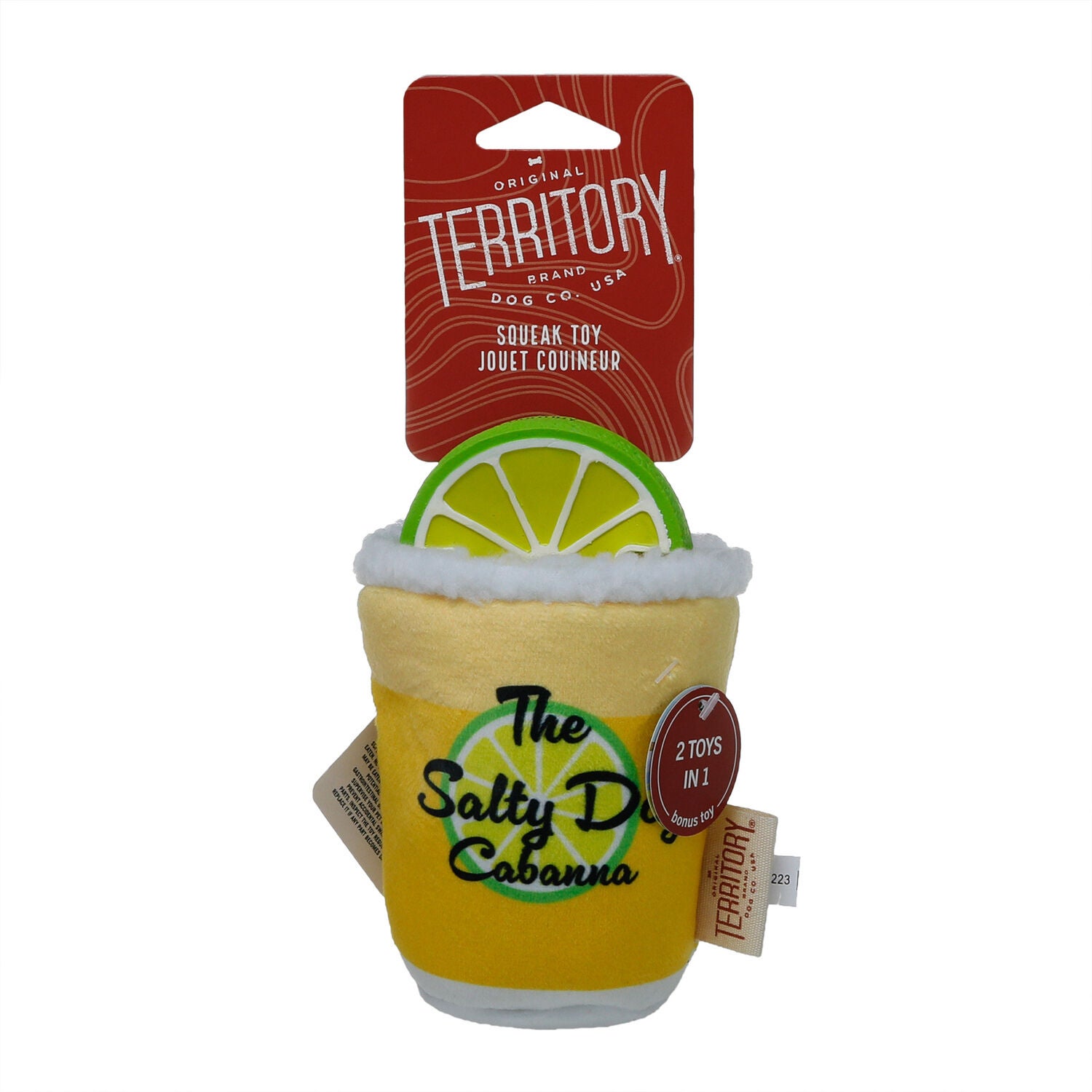 Territory Margarita 2-In-1 Fetch Squeaker Dog Toy, 6"