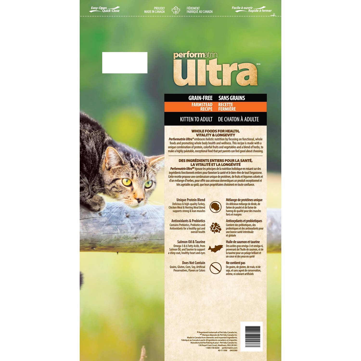 Performatrin Ultra Grain-Free Farmstead Dry Cat Food