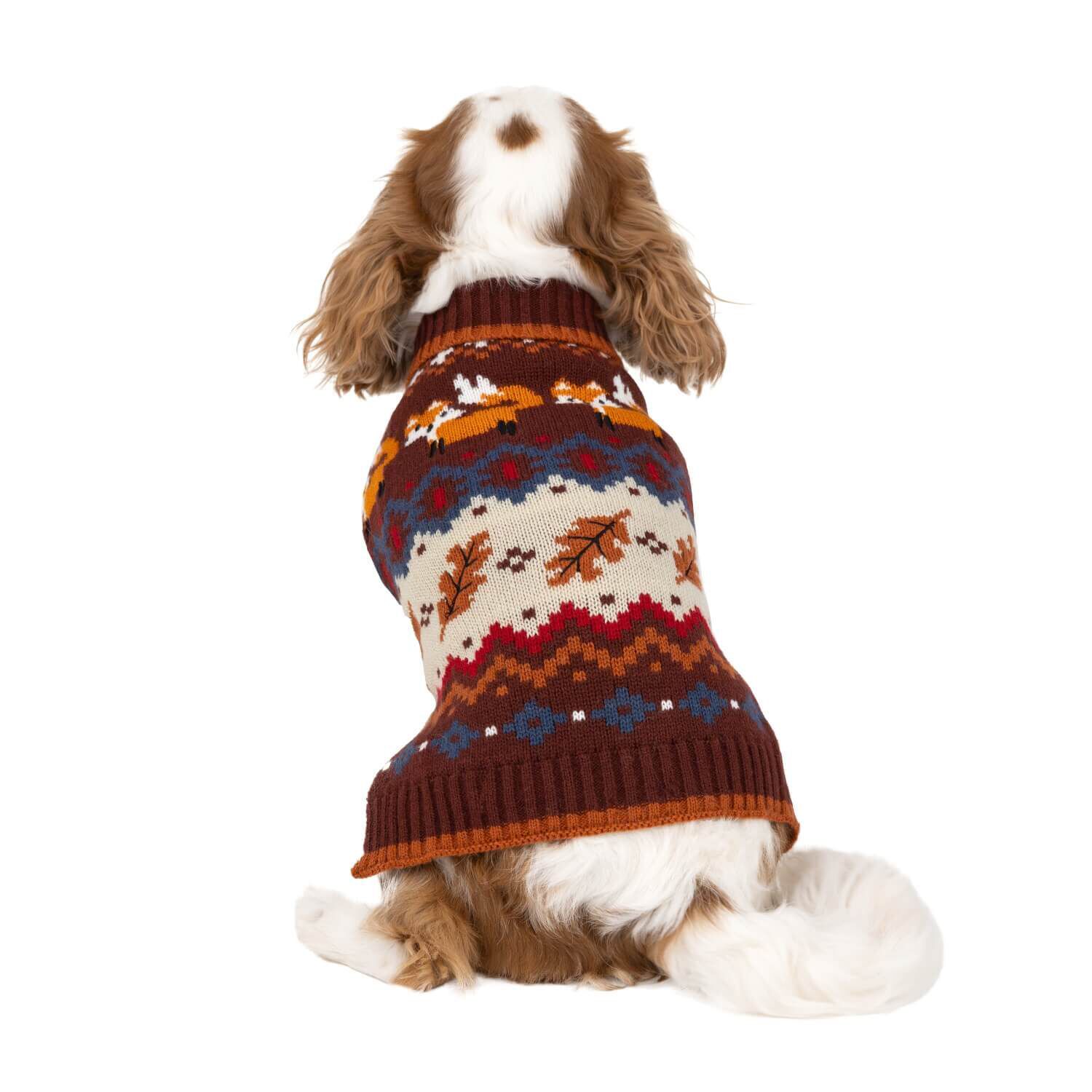 Simply Dog Fall Fox Brown Pullover Dog Sweater