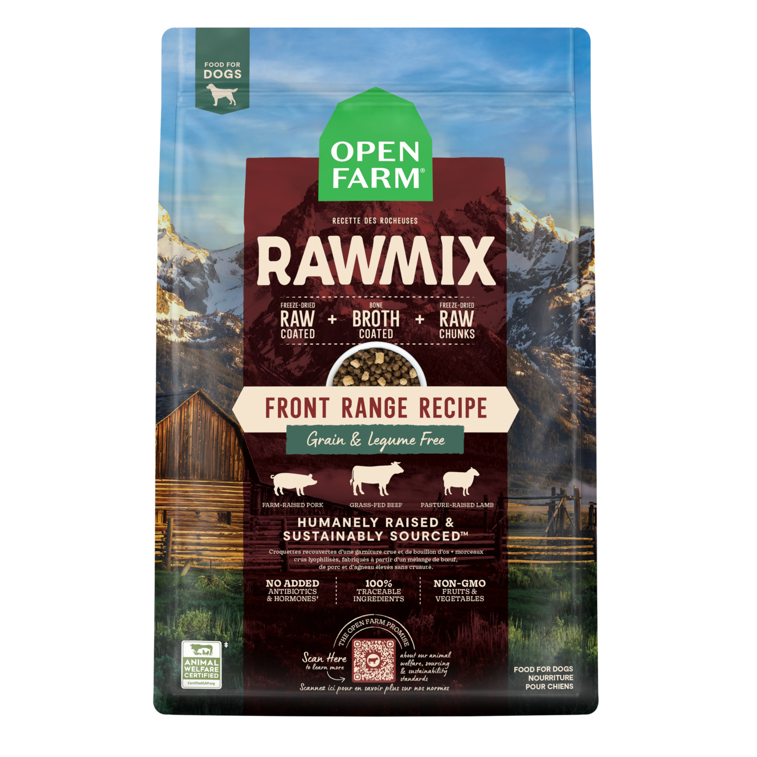 Open Farm Rawmix Front Range Grain-Free Dry Dog Food, 20Lb