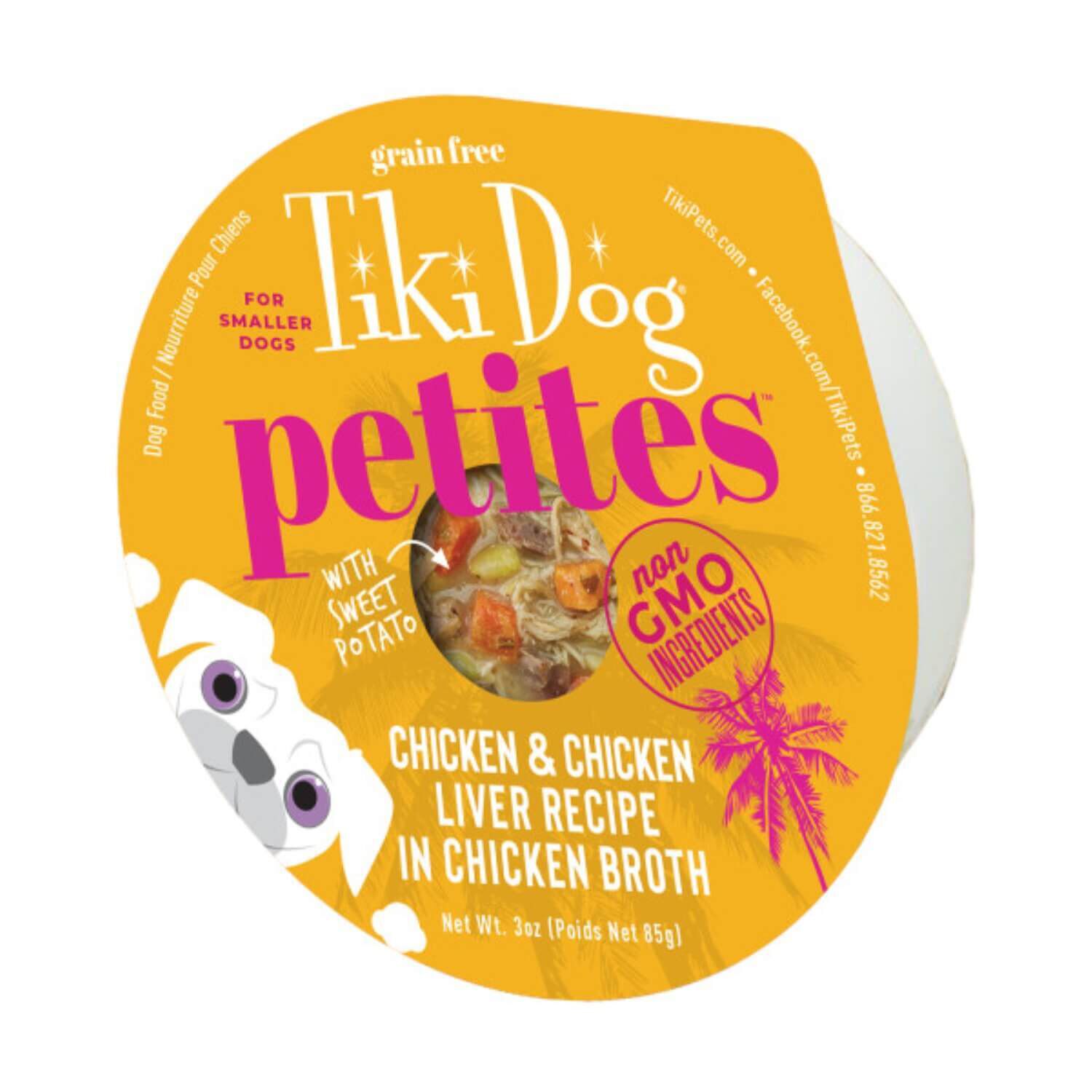 Tiki Dog Aloha Petites Wet Dog Food, Chicken