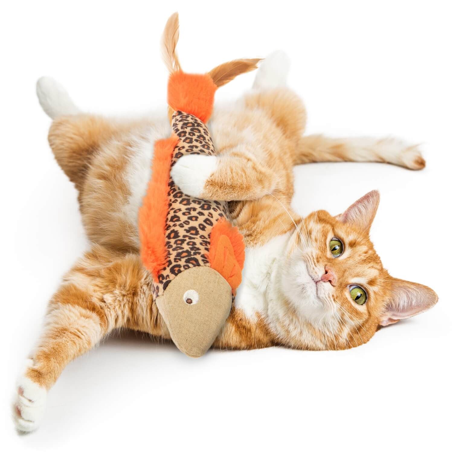 Instincts By Smartykat&reg; Fin Frenzy Crinkle Plush Kicker Cat Toy With Happynip Silvervine & Catnip