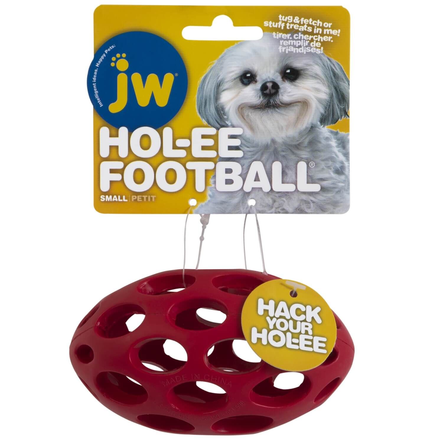 Jw Pet Hol-Ee Football Tug Or Fetch Durable Dog Toy