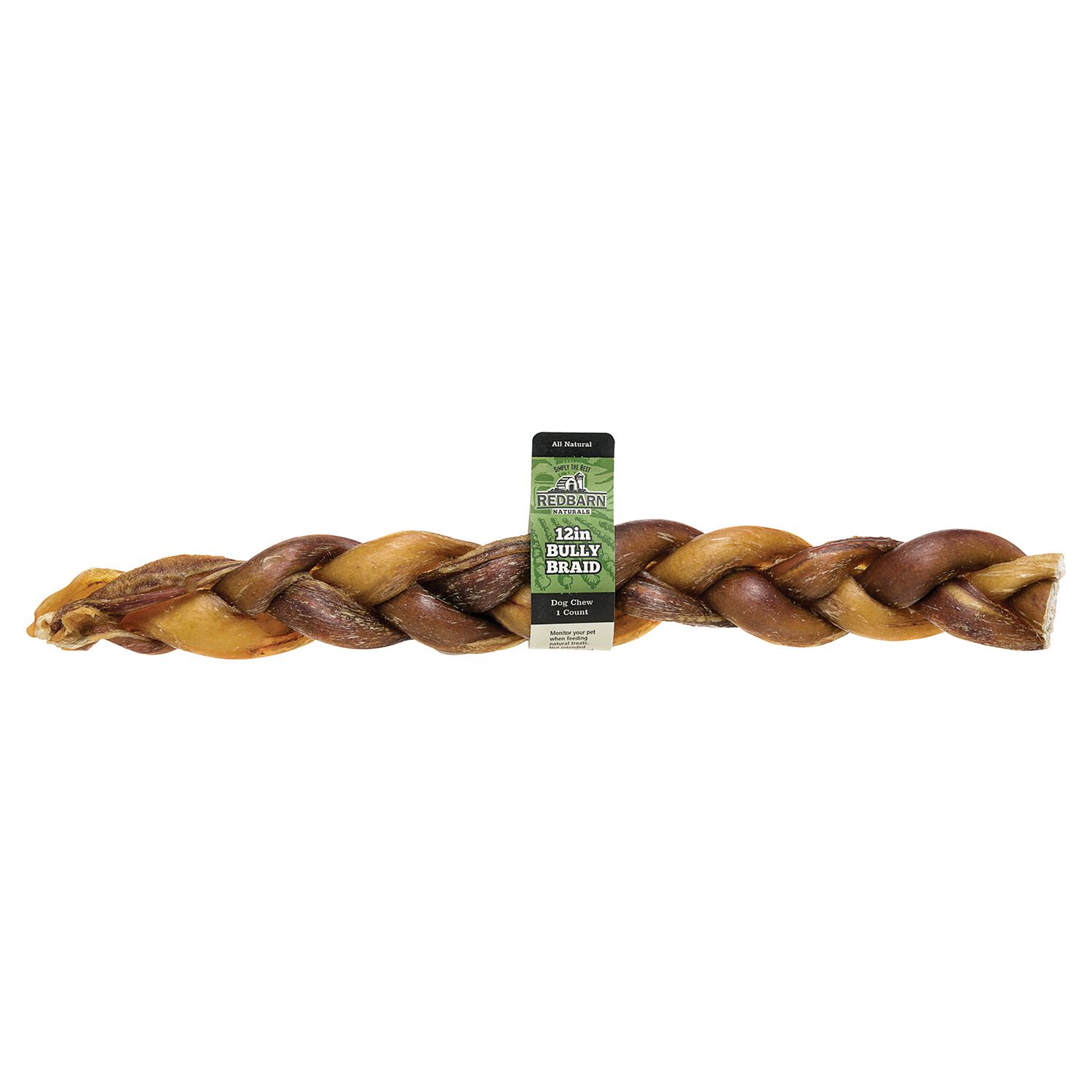 Redbarn Naturals Braided Bully Stick Dog Treat
