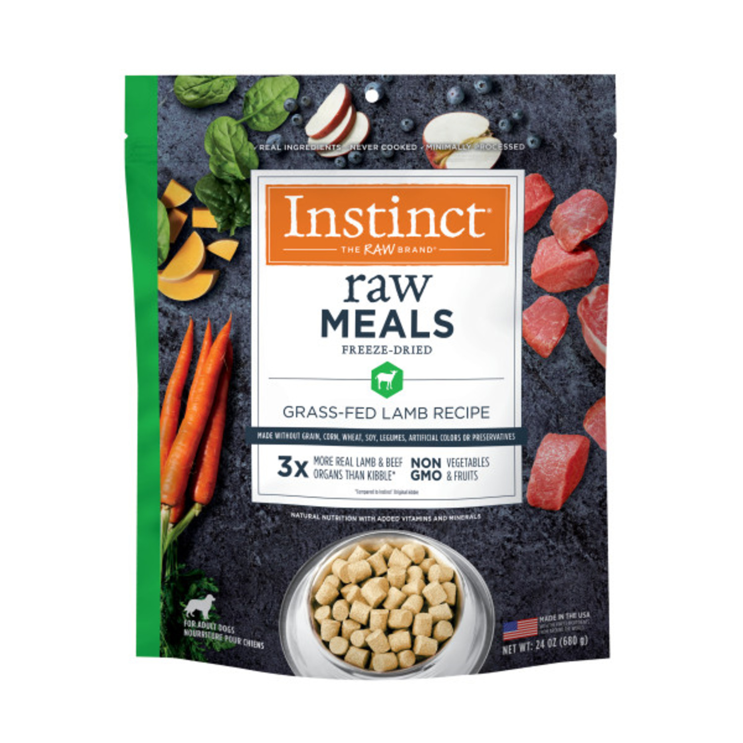 Instinct Raw Meals Lamb Freeze-Dried Dog Food, 24 Oz