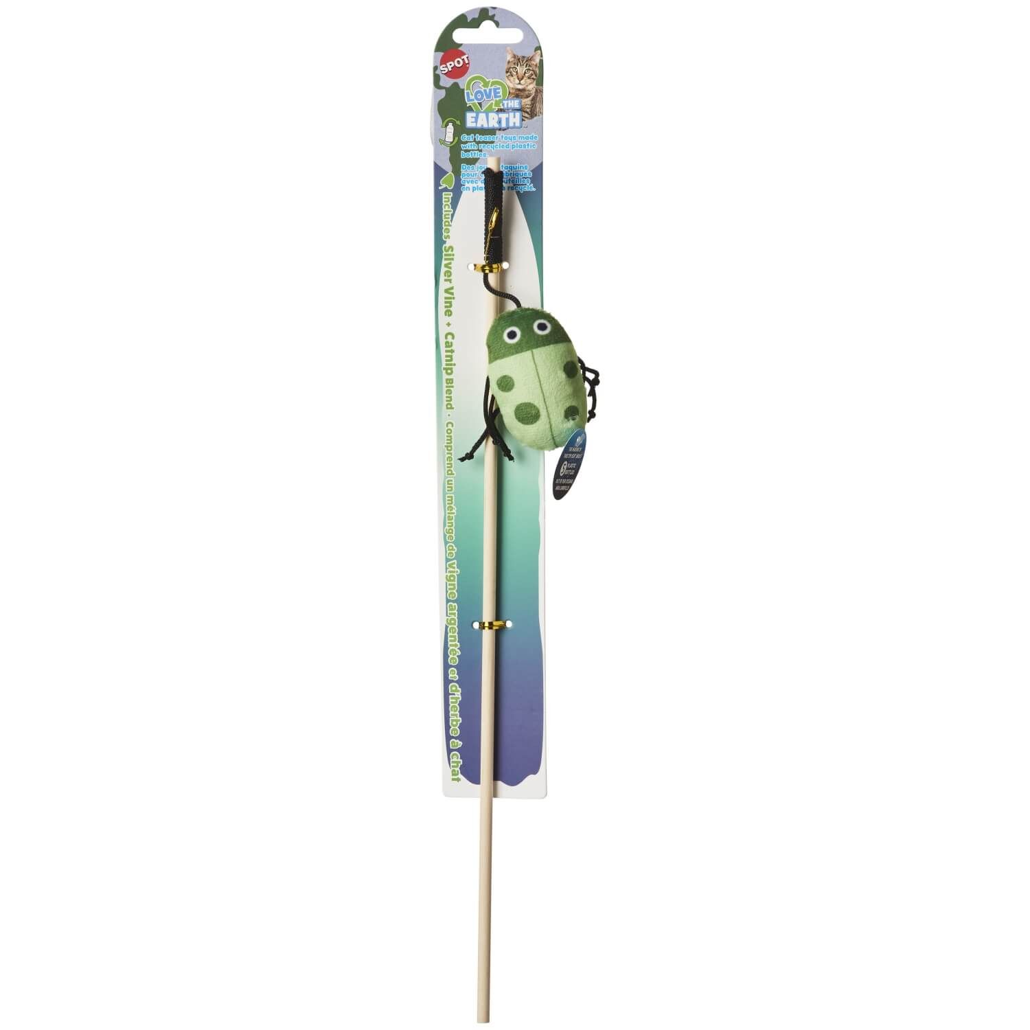 Spot Love The Earth Insect Teaser Wand Catnip Cat Toy - Assorted Characters