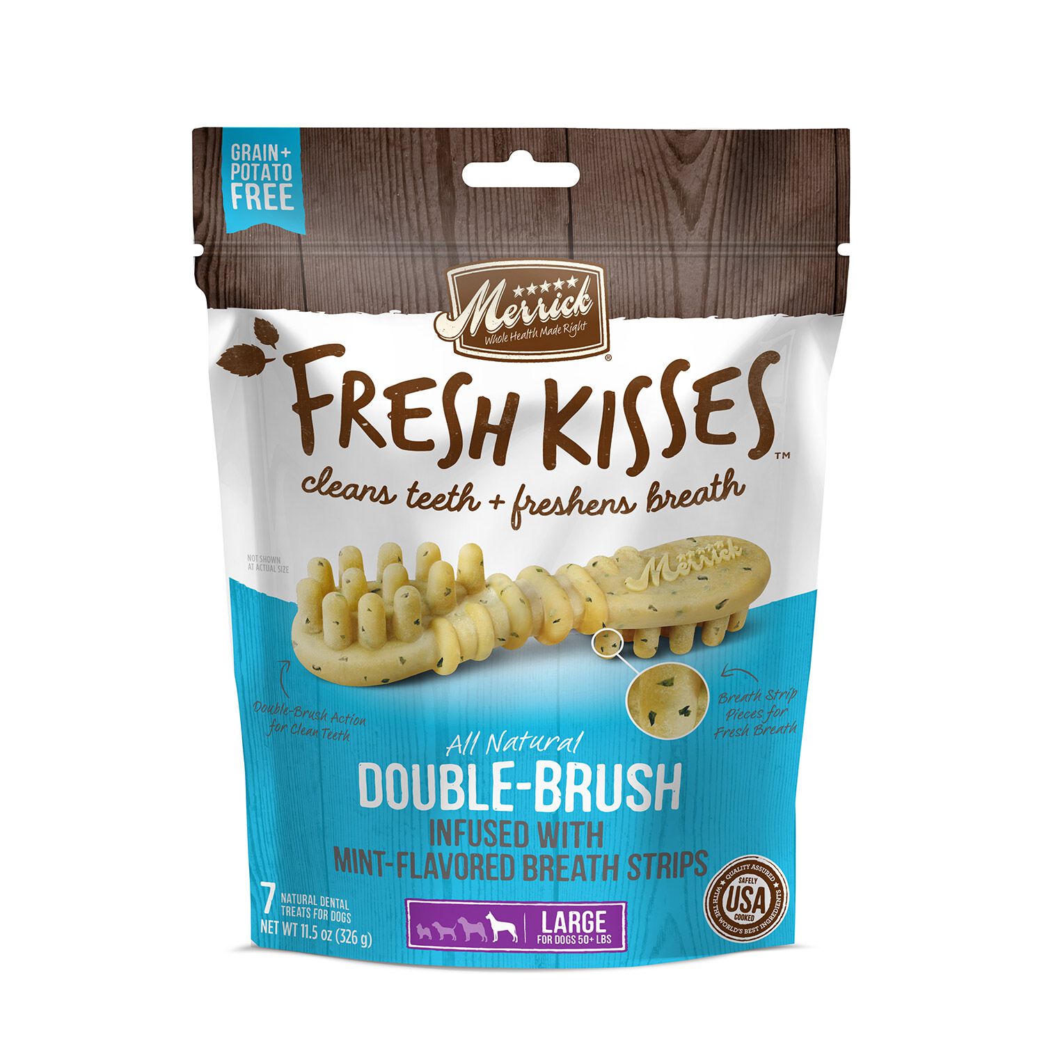 Merrick Fresh Kisses Mint Strips Large
