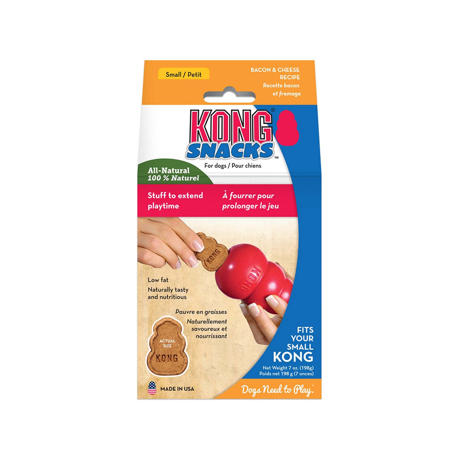 Kong Stuff'n Bacon & Cheese Dog Toy Stuffer Snacks