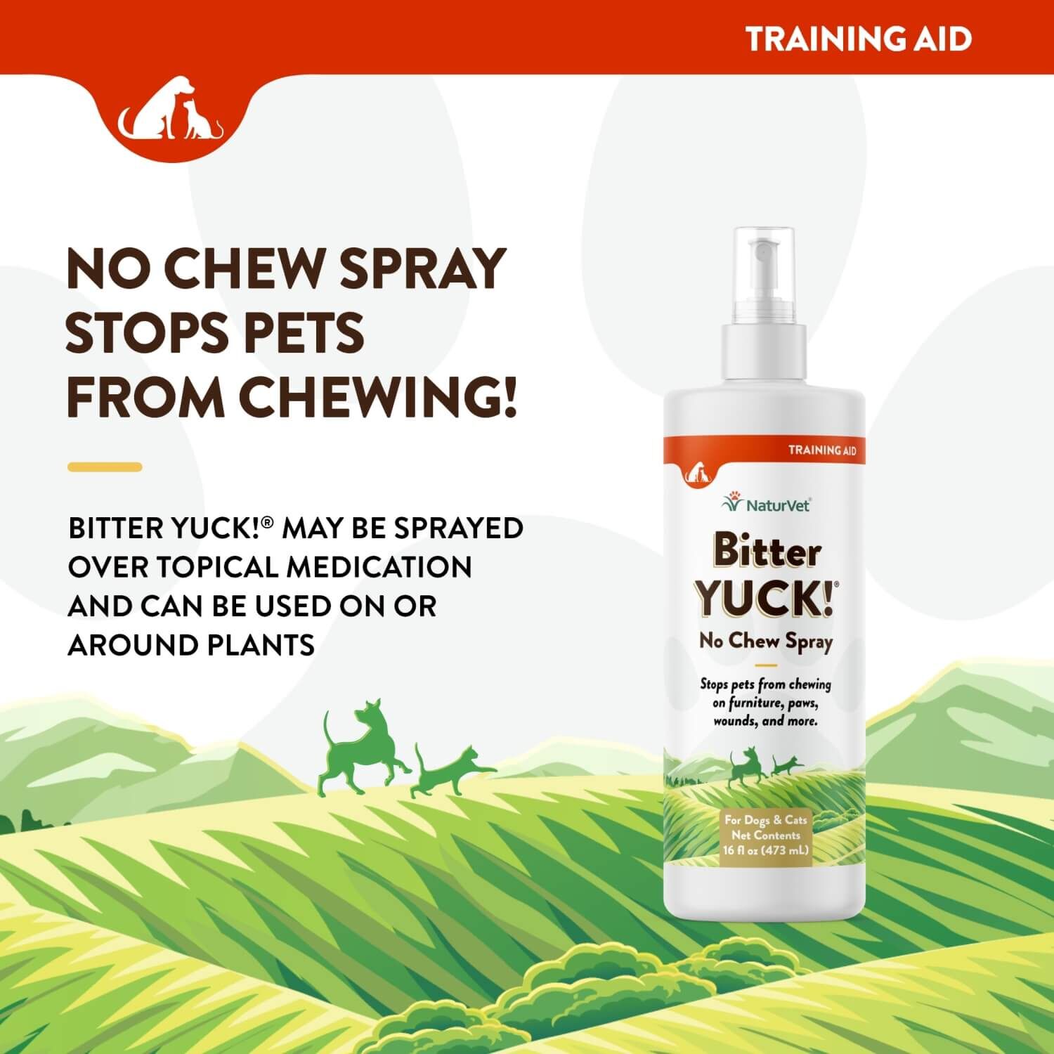 Naturvet Bitter Yuck! No Chew Spray For Dogs & Cats