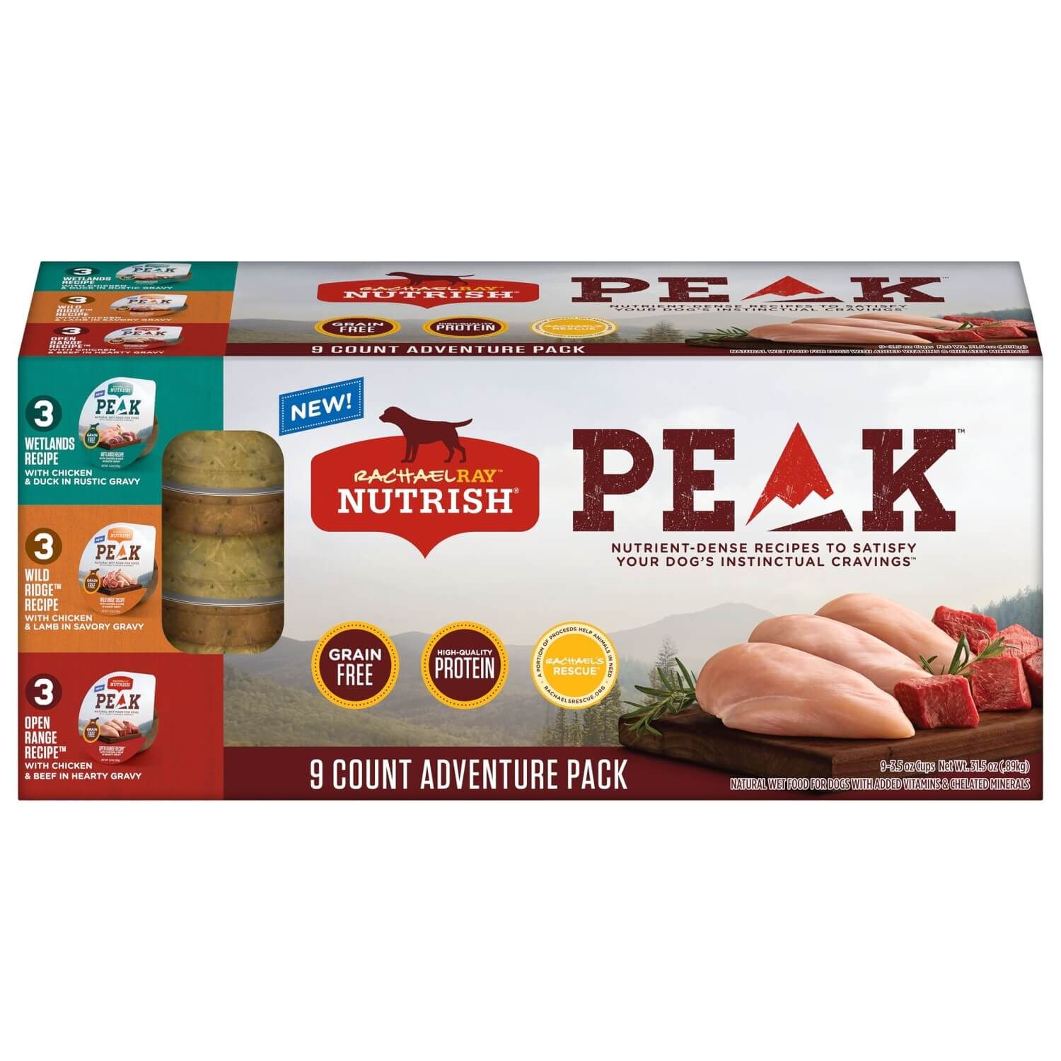 Rachael Ray Nutrish Peak Grain-Free Adventure Variety Pack Wet Dog Food