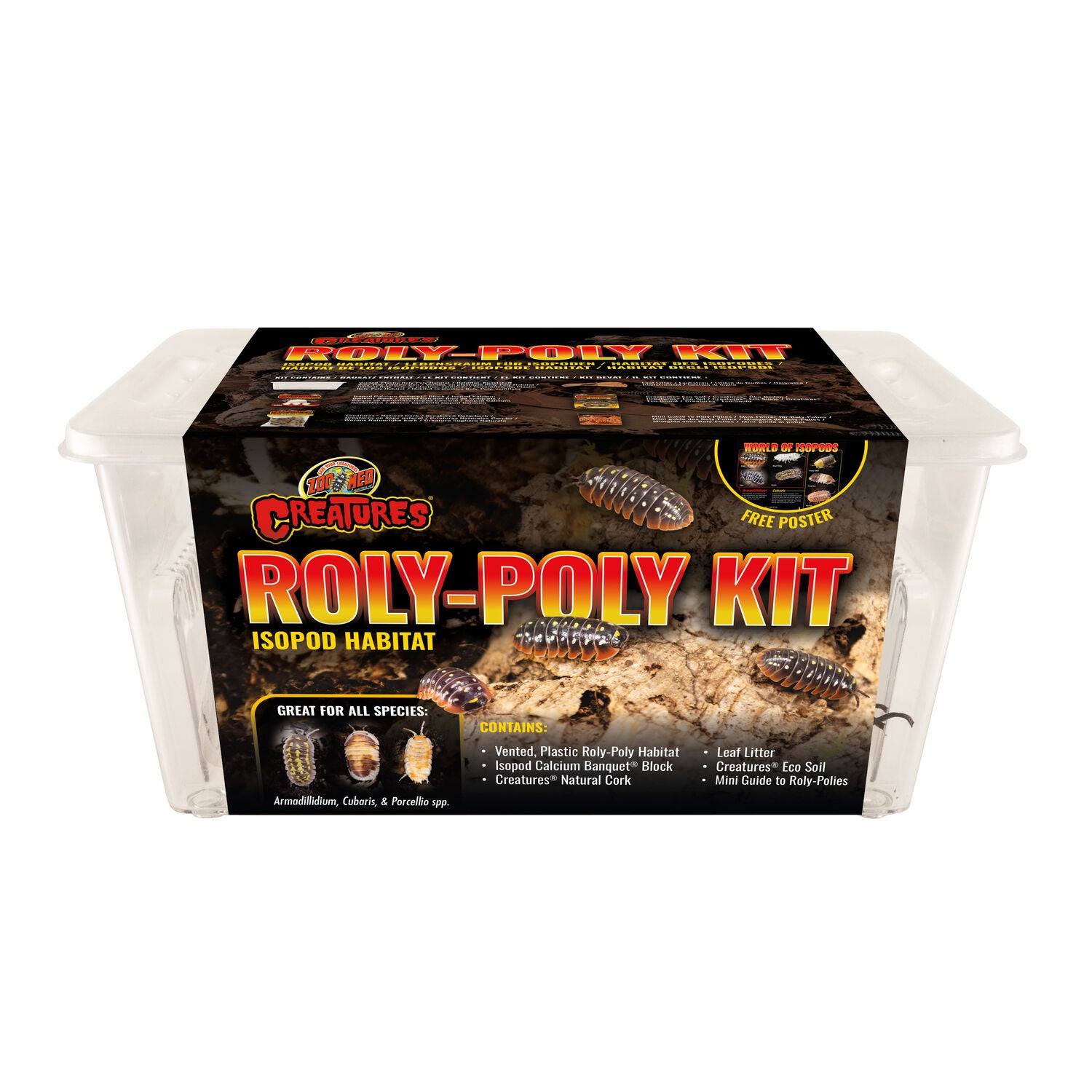 Zoo Med Creatures Roly-Poly Isopod Habitat Kit, 10.25"X5"X5.75"