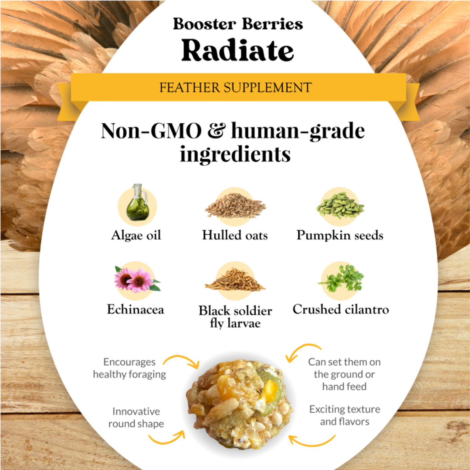 Lafeber Booster Berries Radiate Chicken Food Supplement, 10 Oz
