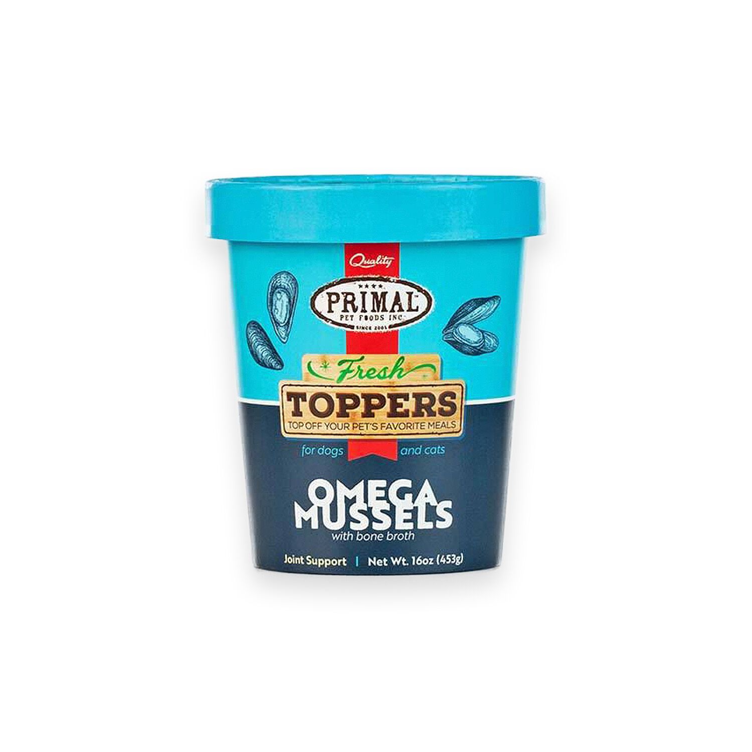 Primal Fresh Omega Mussels Frozen Dog & Cat Food Topper