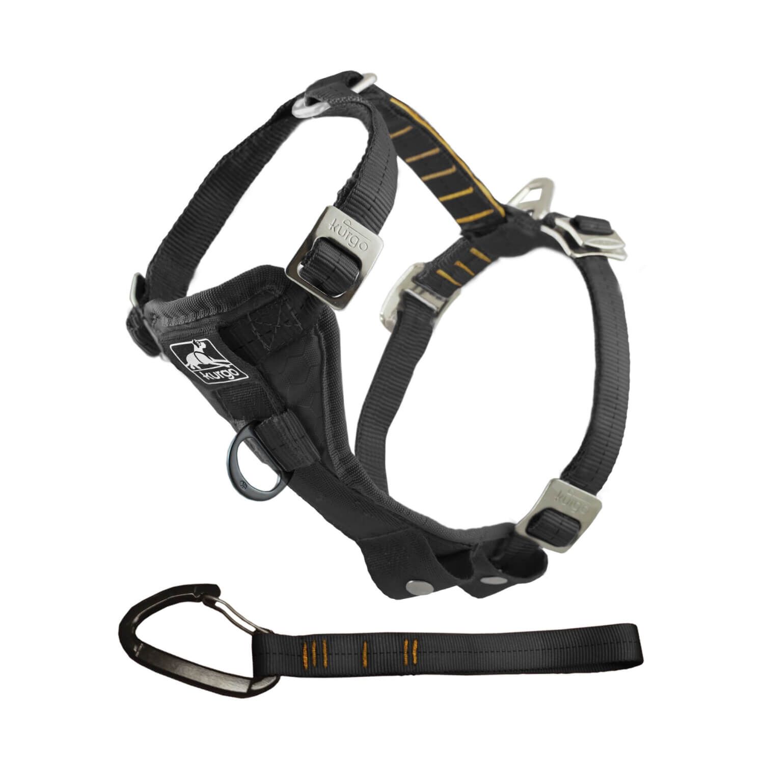 Kurgo Tru-Fit Smart Dog Harness, Enhanced Strength, Black