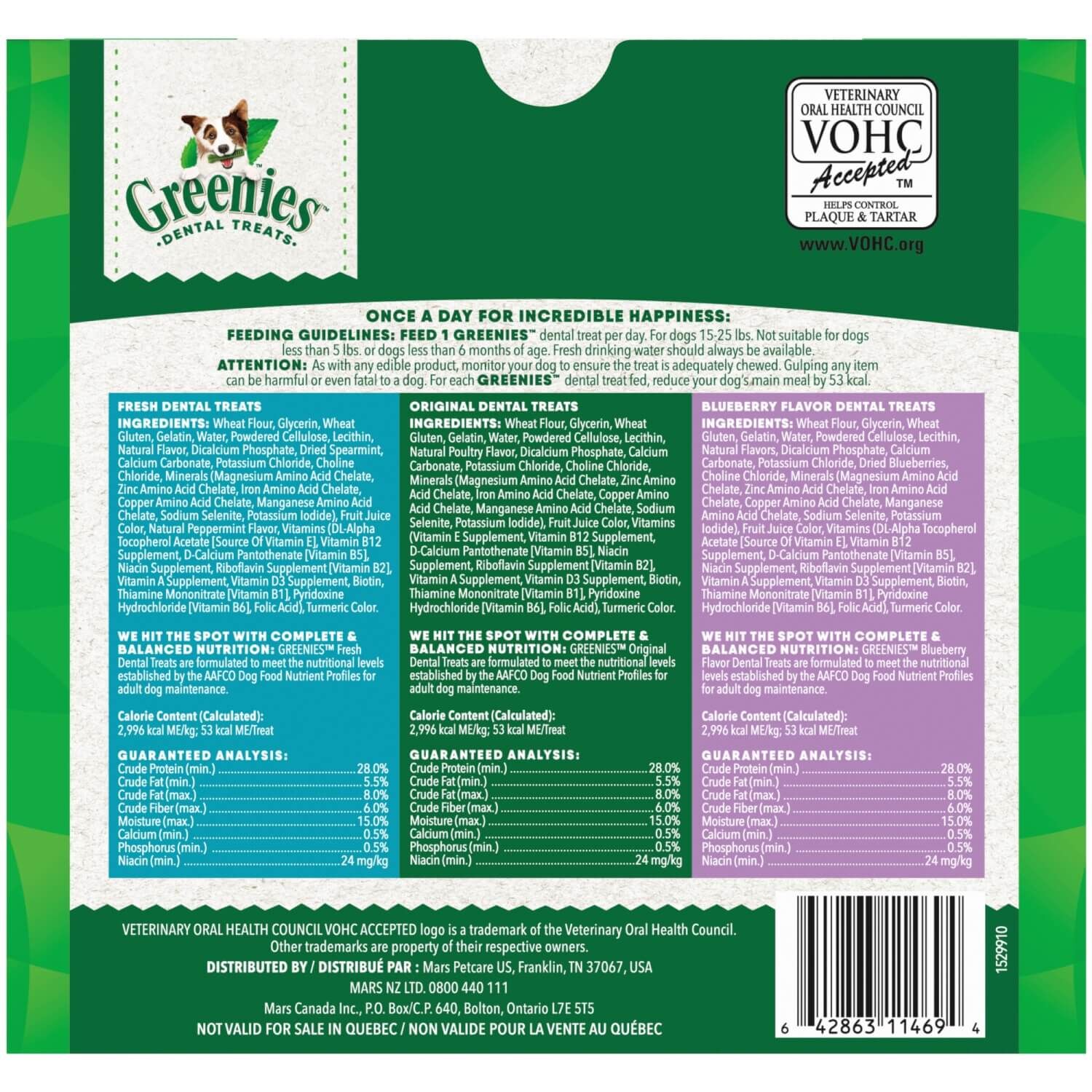 Greenies Natural Dental Care Dog Treats, Petite, Three Flavor Variety Pack