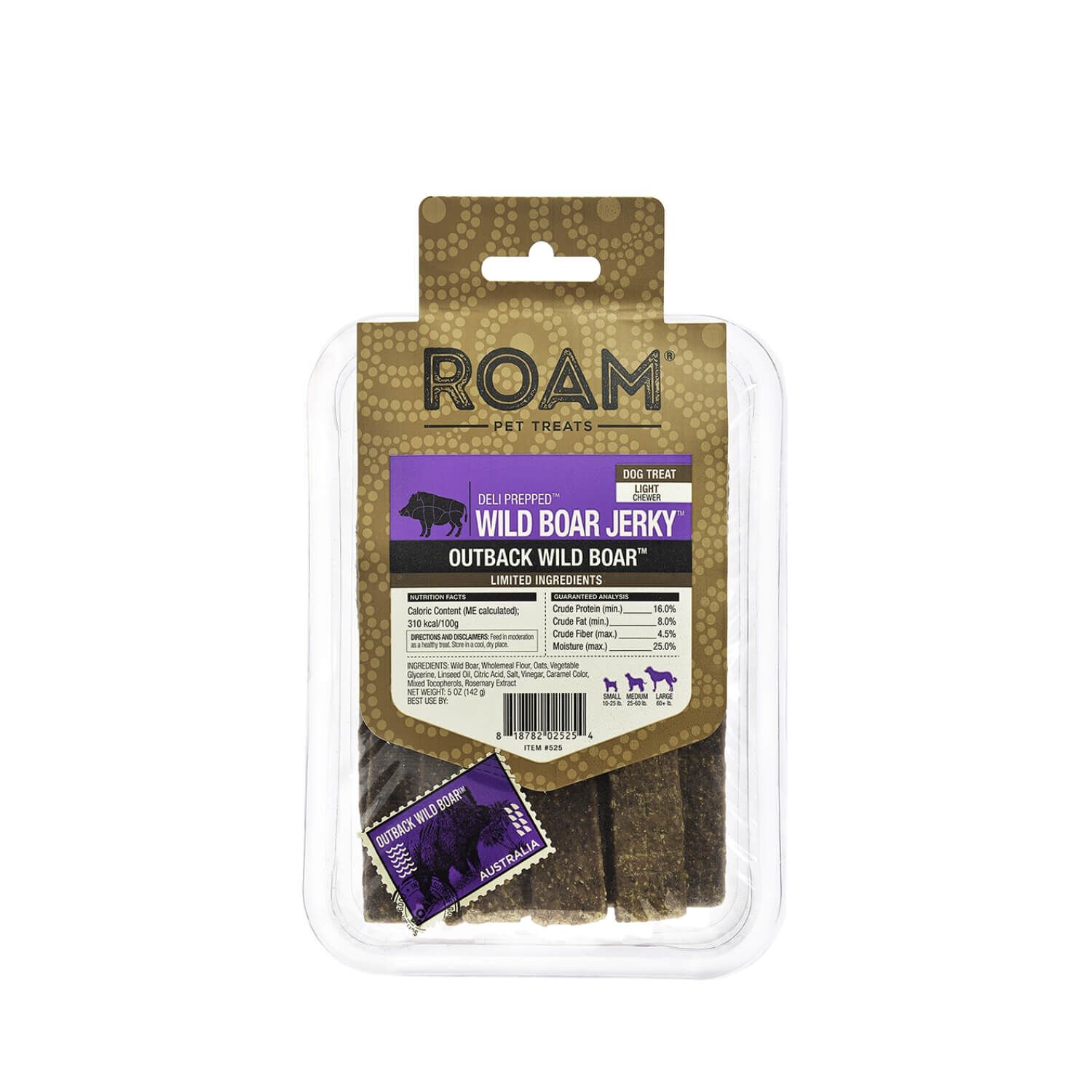 Roam Limited Ingredient Wild Boar Jerky Dog Treats