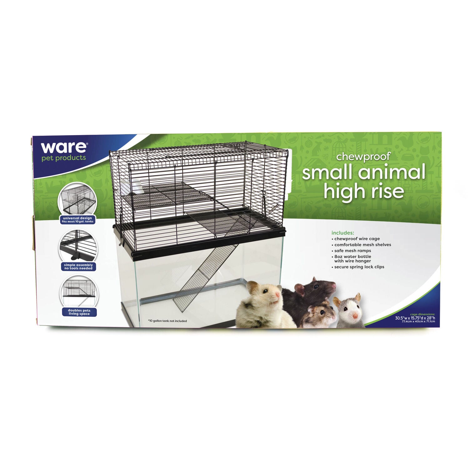 Ware Pet Products Chew Proof High Rise Small Animal Pet Cage