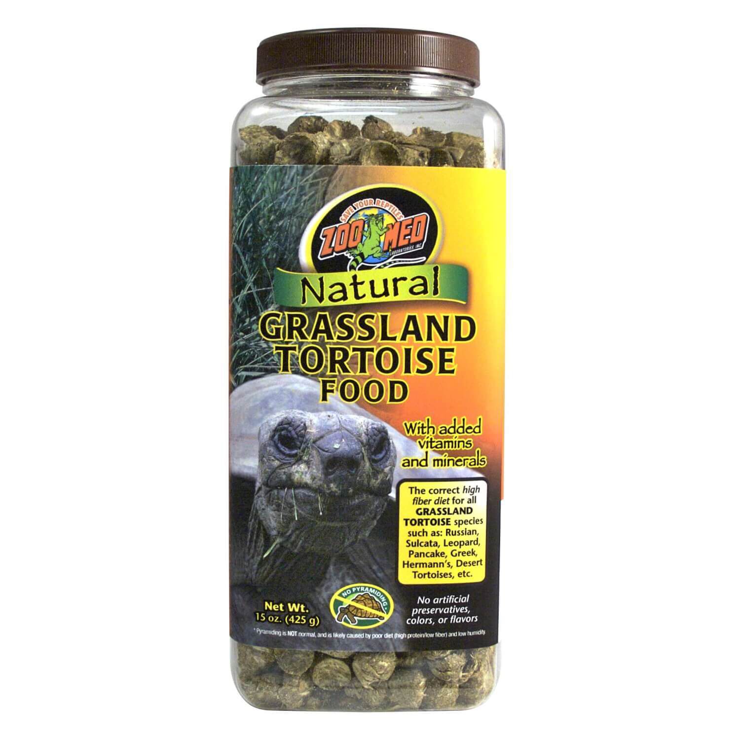 Zoo Med Natural Grassland Tortoise Food - 15 Ounces