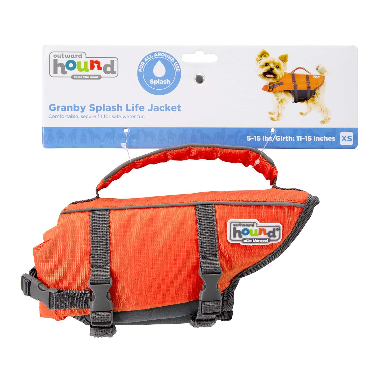 Outward Hound Granby Ripstop Dog Life Jacket, Orange