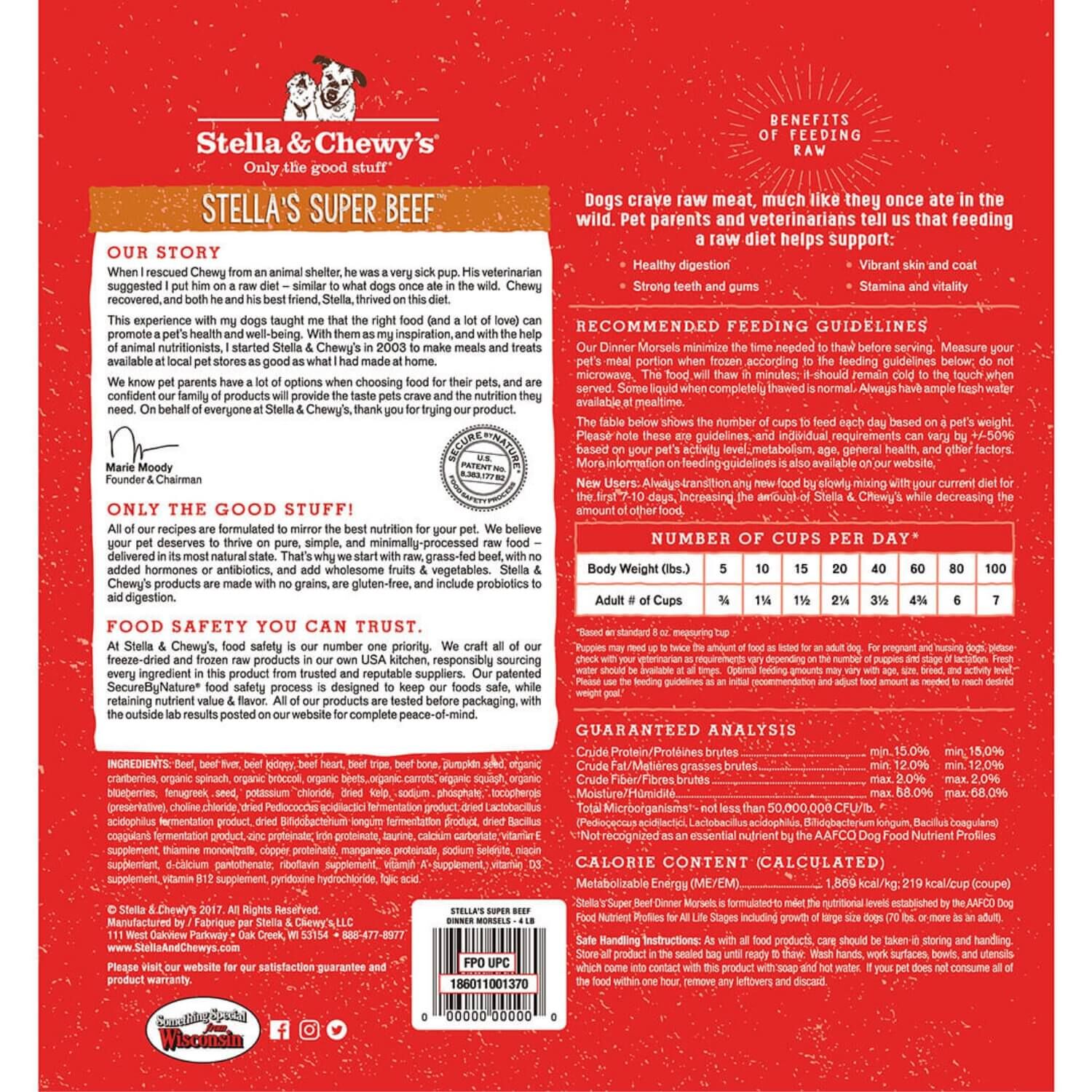Stella & Chewy's Stella's Super Beef Morsels Frozen Dog Food