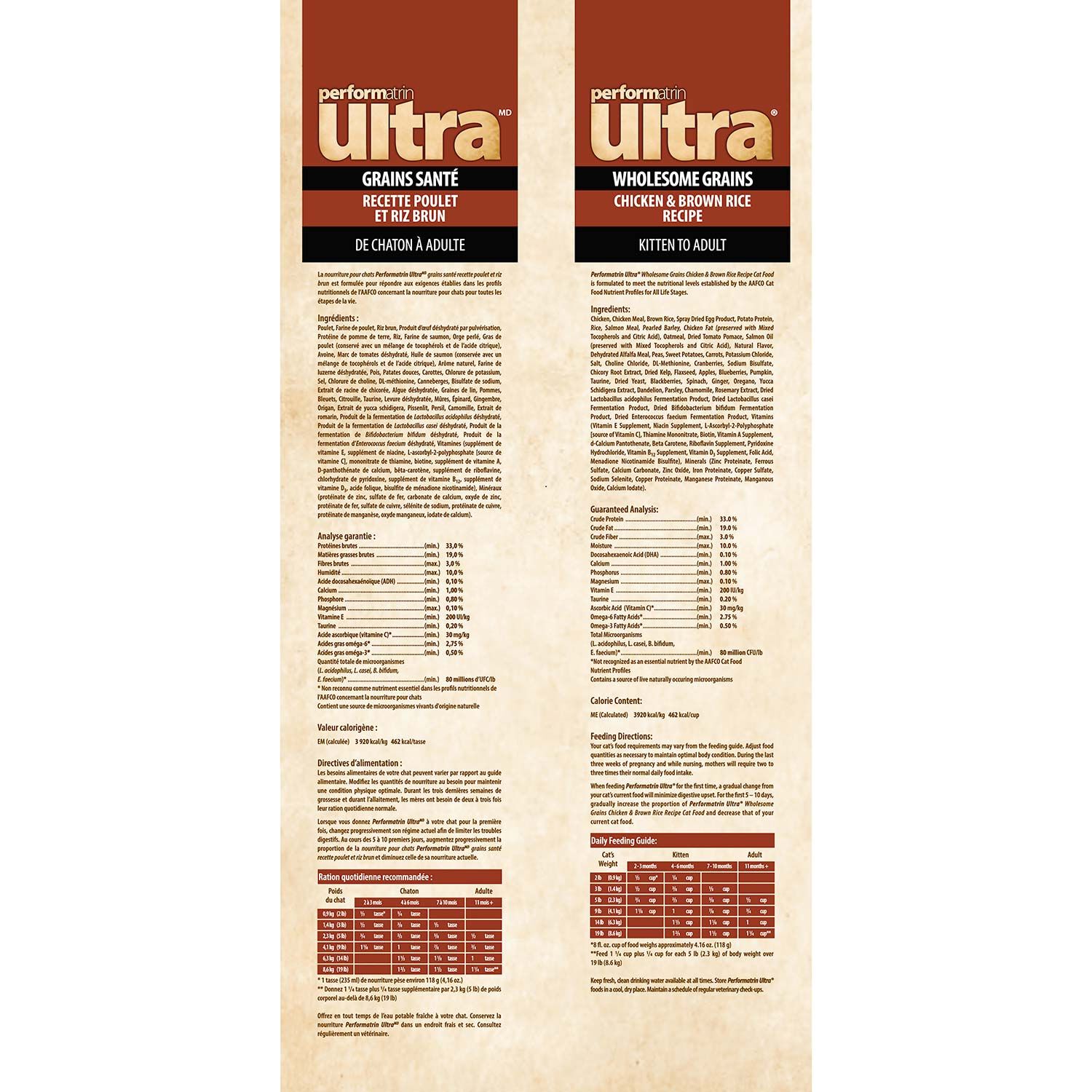 Performatrin Ultra Wholesome Grains Chicken & Brown Rice Recipe Dry Cat Food