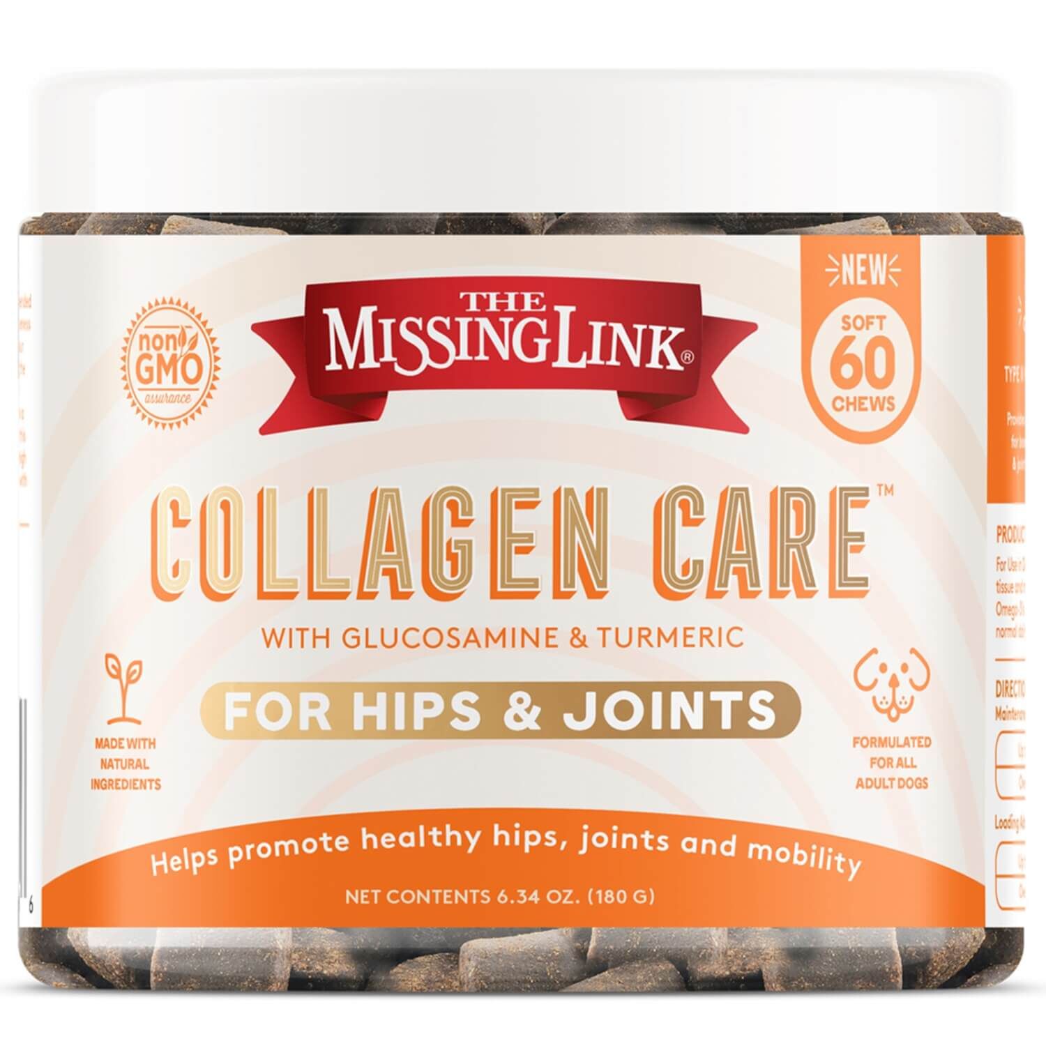 The Missing Link Collagen Care&trade; Soft Chews Hips & Joints, 60 Count Jar