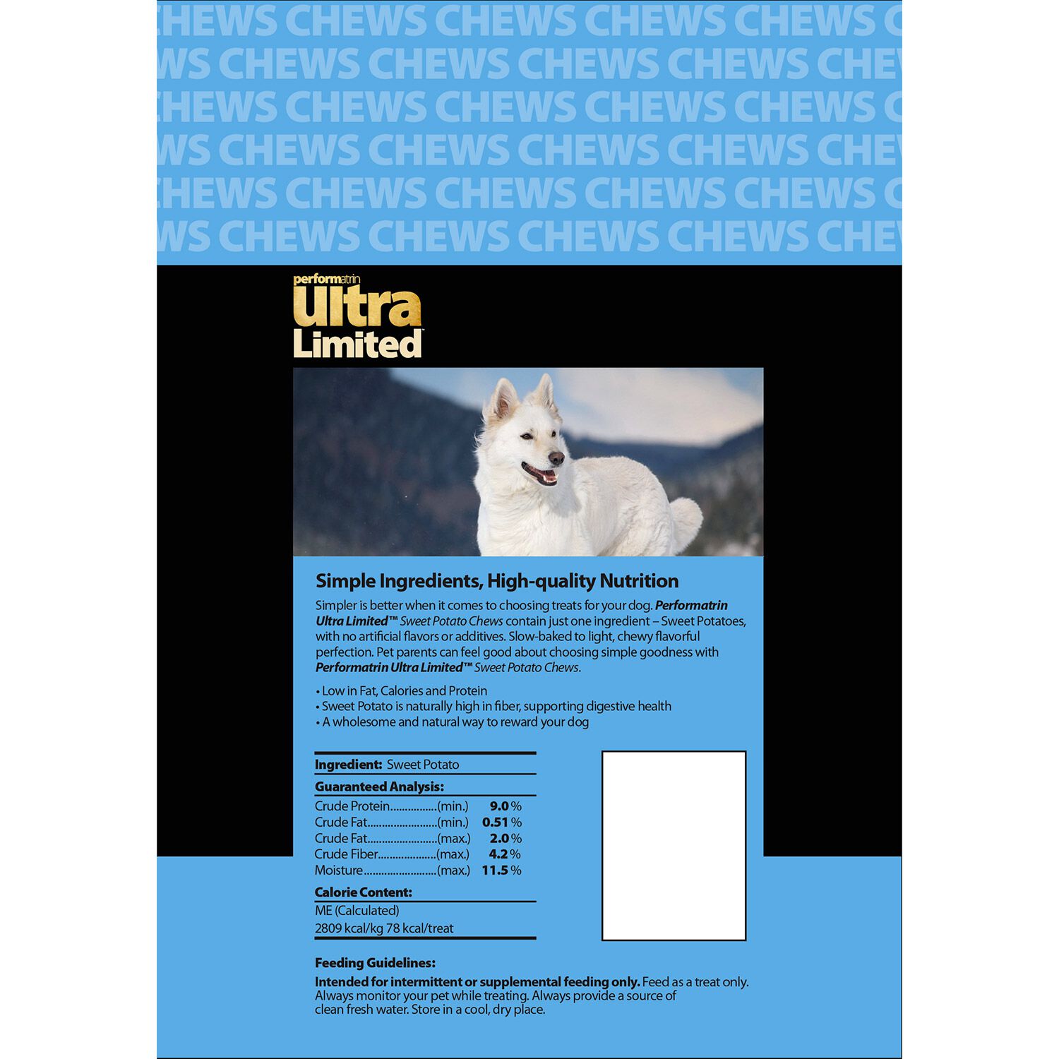 Performatrin Ultra Limited Ingredient Sweet Potato Chews Natural Dog Treats