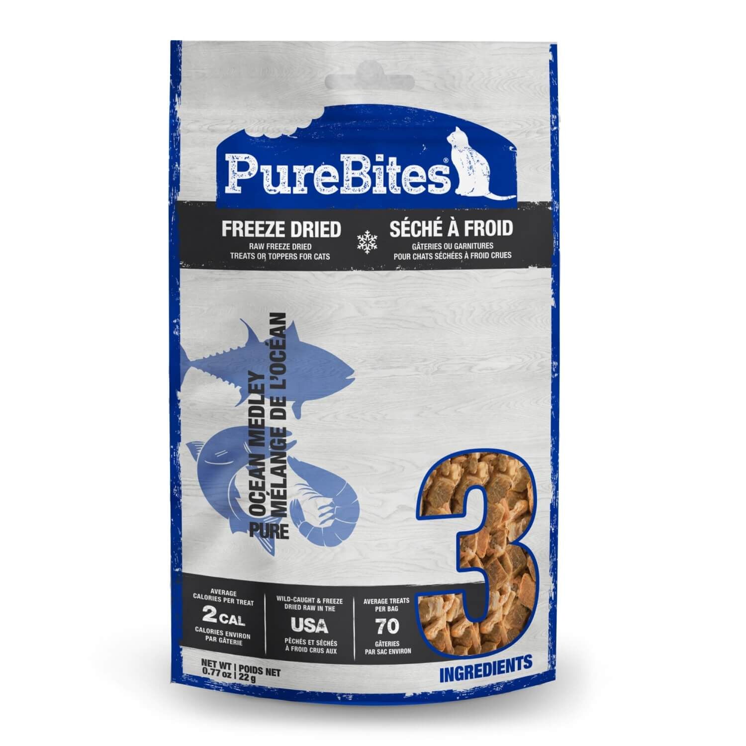 Purebites Freeze Dried Cat Treats, Ocean Medley, .77Oz