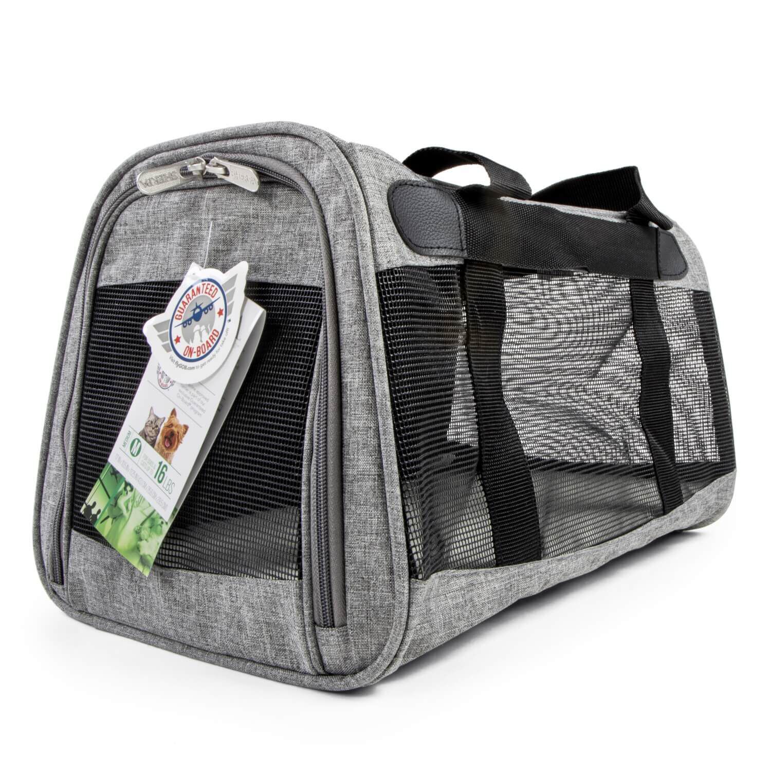Sherpa Element Airline Approved Dog Carrier, Gray, Medium