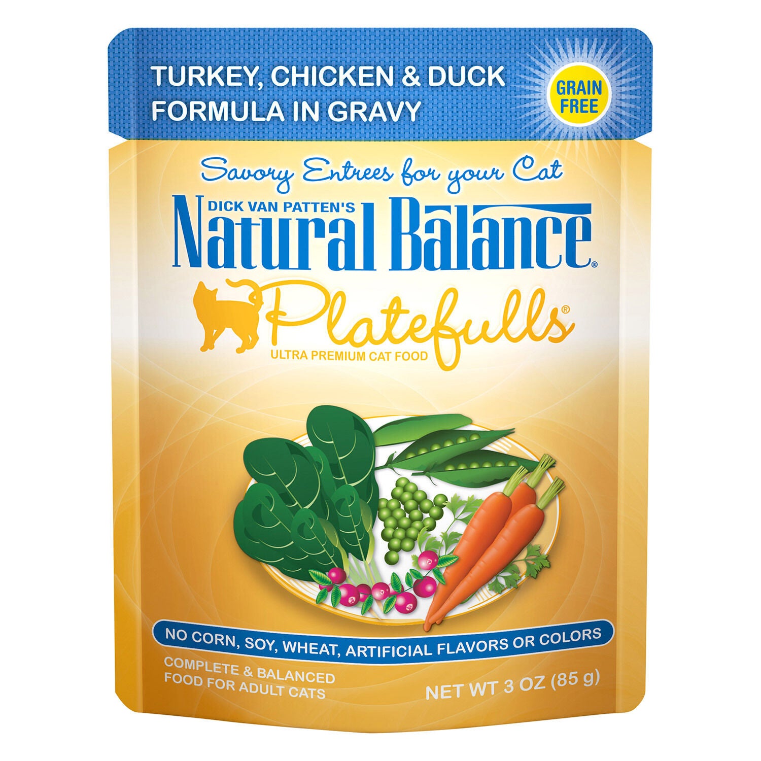 Natural Balance Platefulls Turkey, Chicken & Duck Formula In Gravy Cat Food