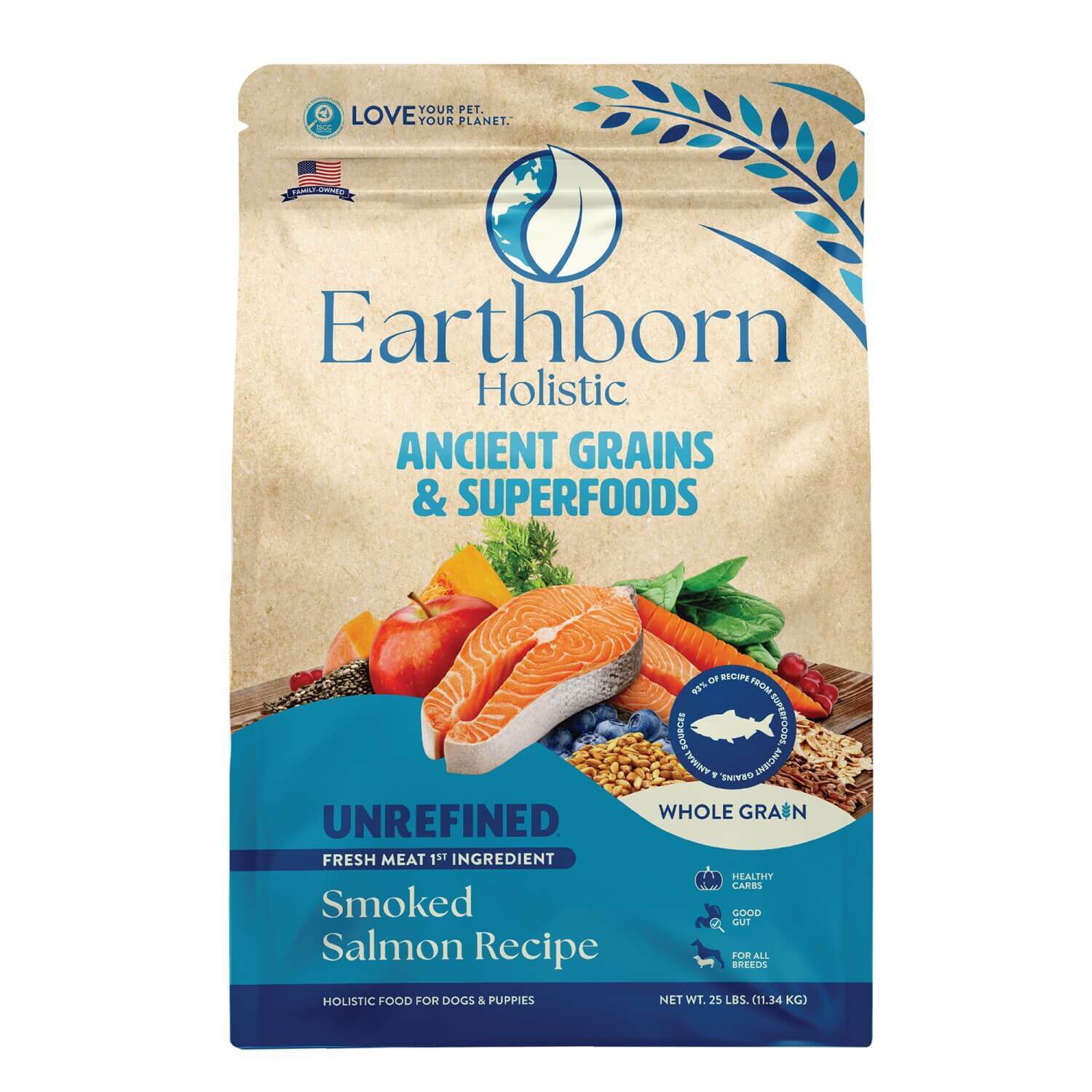Earthborn Holistic Unrefined Smoked Salmon With Ancient Grains & Superfoods Dry Dog Food