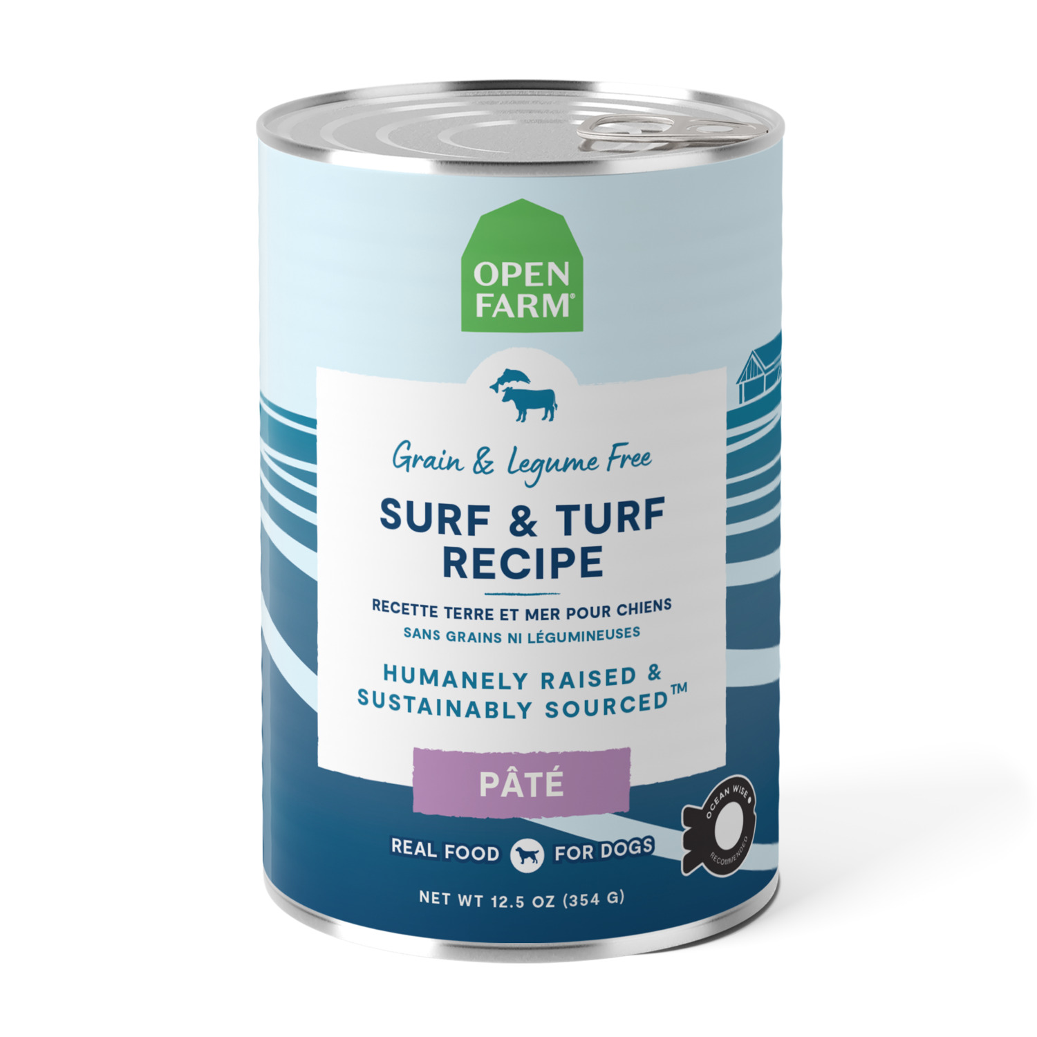 Open Farm Surf & Turf P&acirc;t&eacute; Recipe Wet Dog Food, 12.5Oz - Pack Of 12